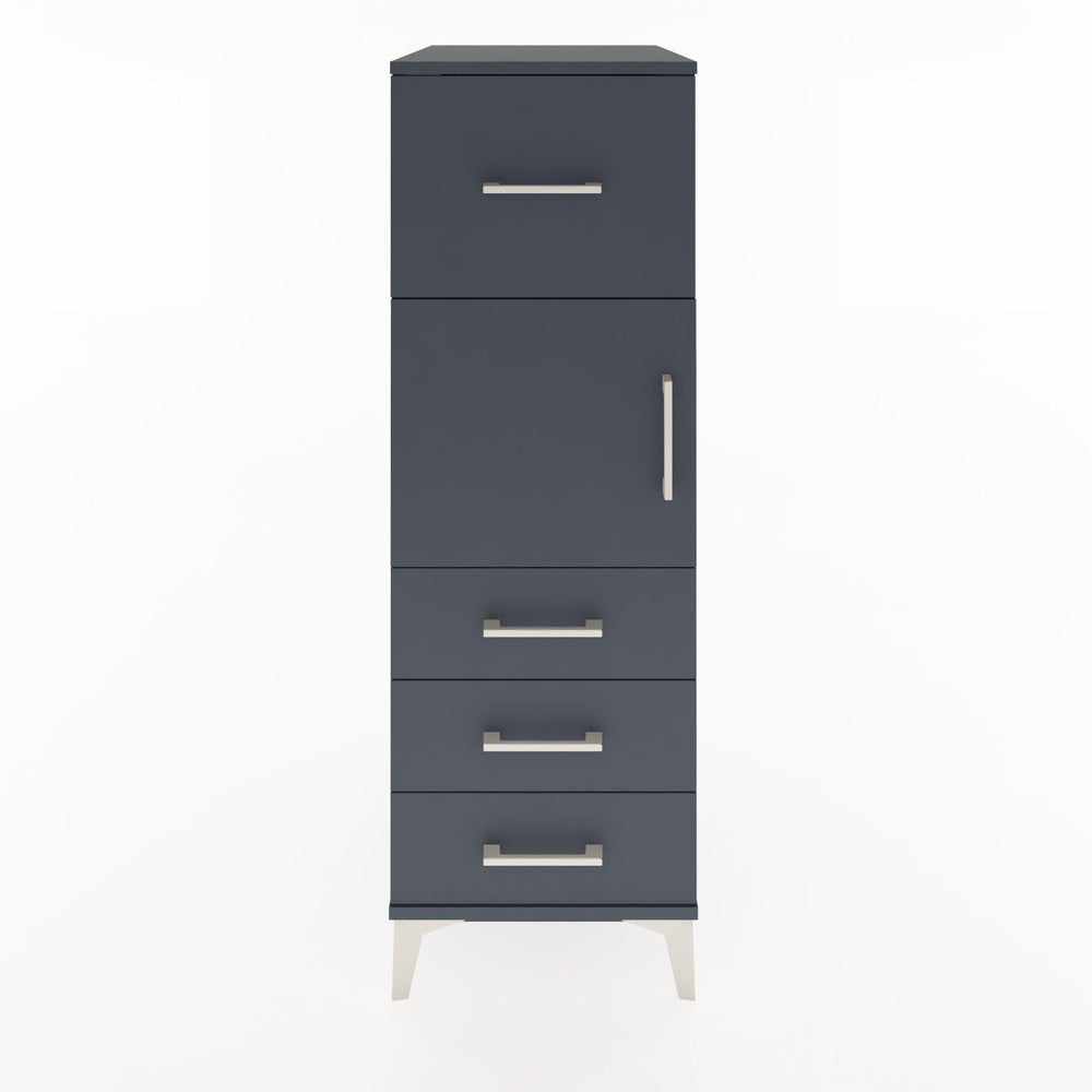 Woodntry Modular Cabinet Anthracite 44x59x122 cm with Doors and Drawers KC28-2