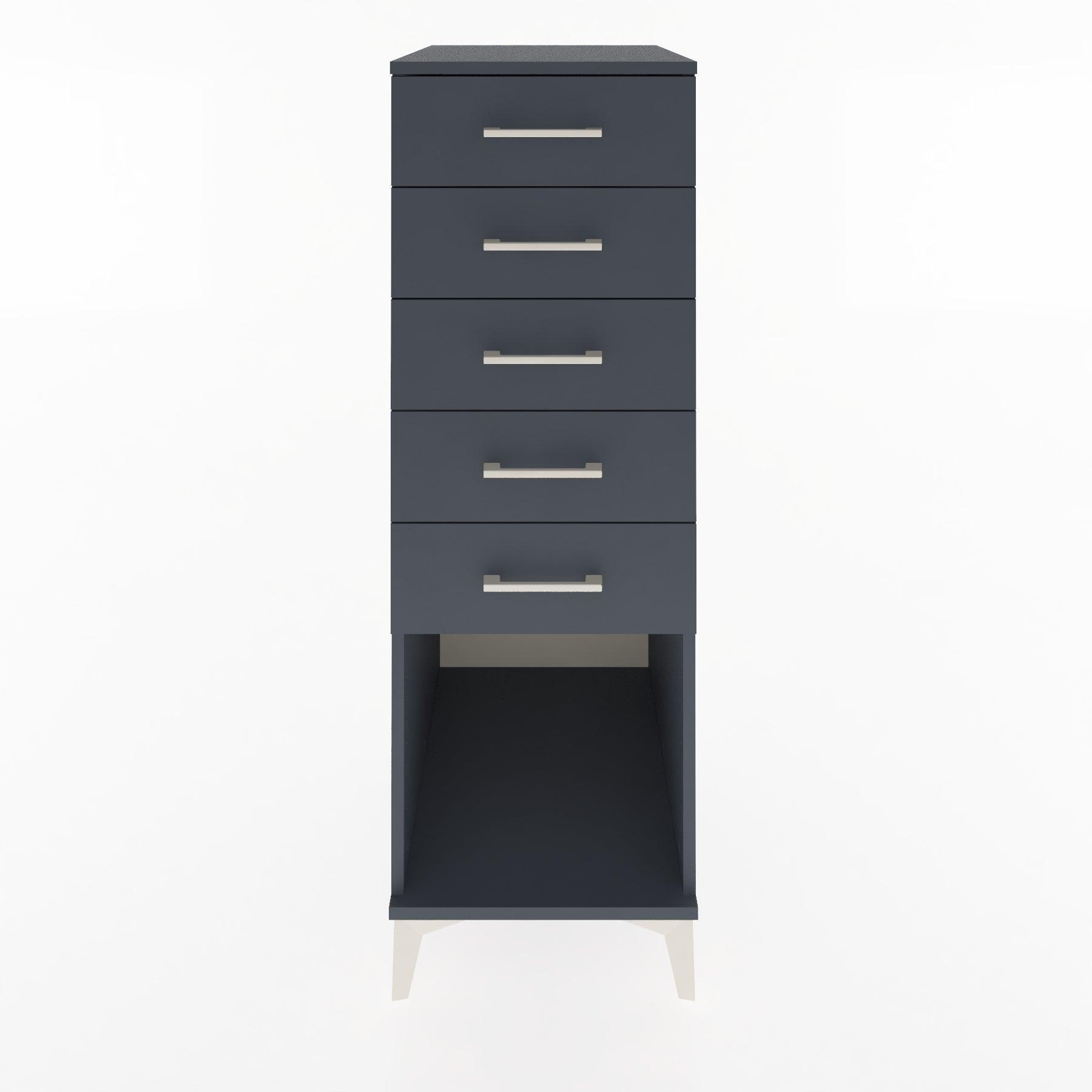 Woodntry Modular Cabinet Anthracite 44x59x122 cm with Drawers and Shelves CR128-2