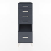 Woodntry Modular Cabinet Anthracite 44x30x122 cm with Drawers and Shelves CR78-2