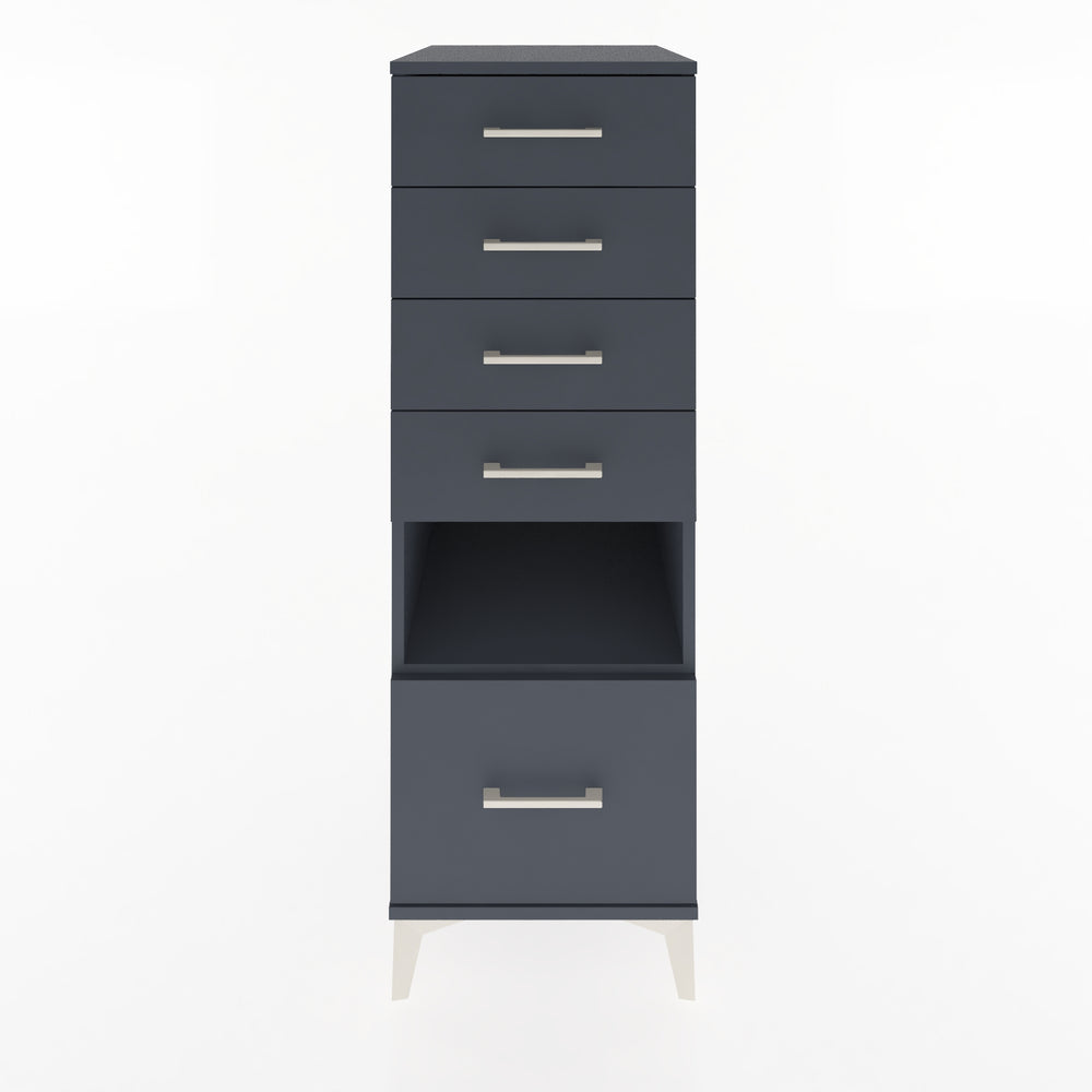 Woodntry Modular Cabinet Anthracite 44x59x122 cm with Drawers and Shelves CR78-2