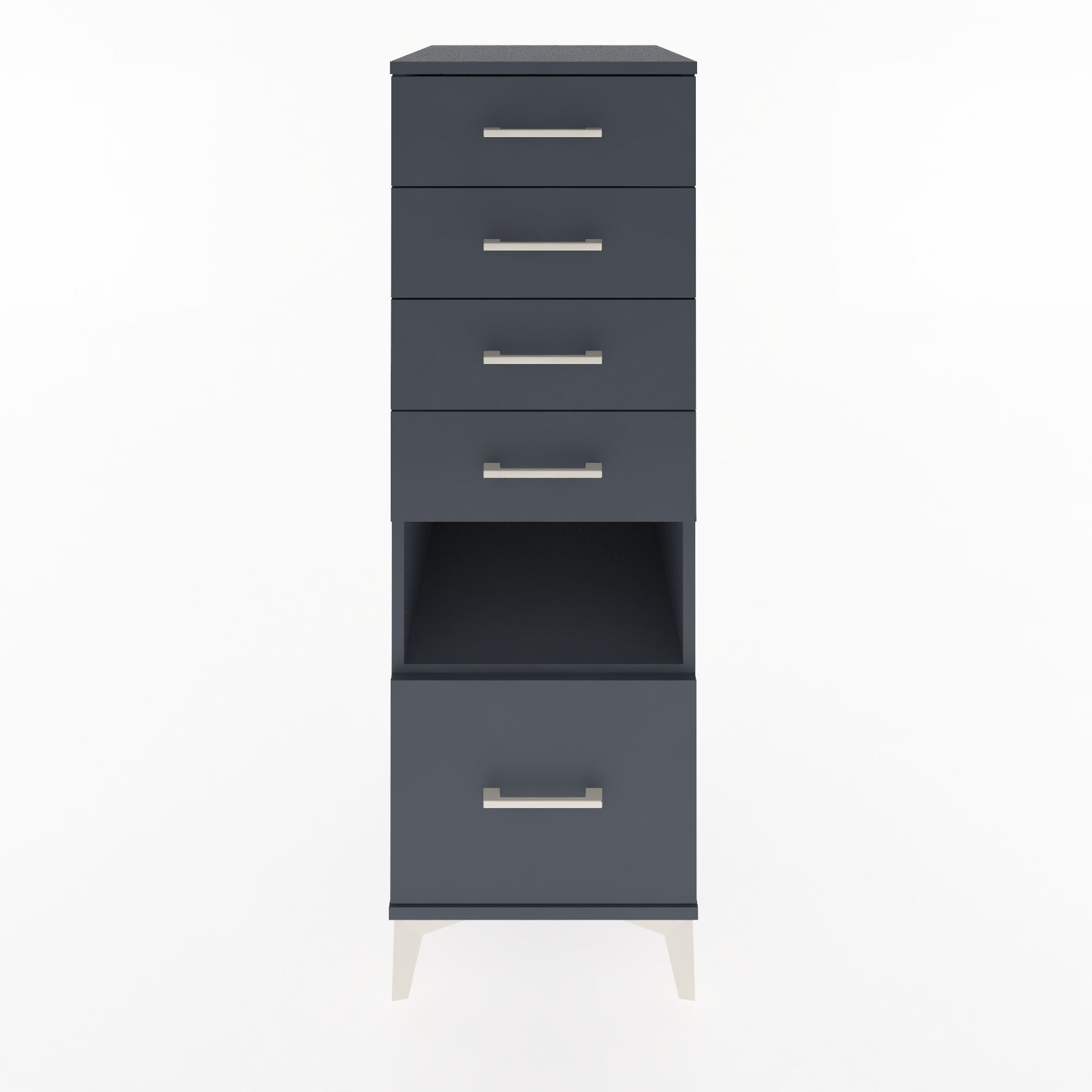 Woodntry Modular Cabinet Anthracite 44x59x122 cm with Drawers and Shelves CR78-2