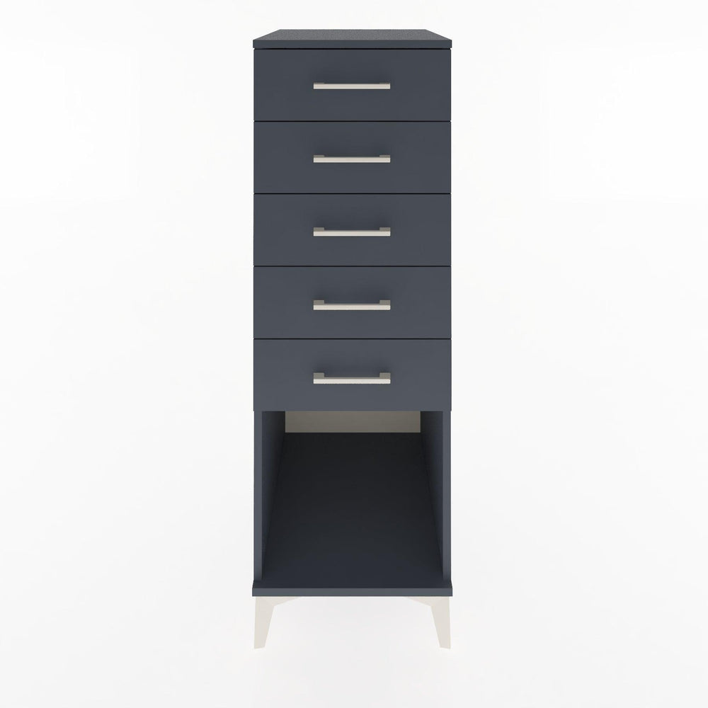 Woodntry Modular Cabinet Anthracite 44x30x122 cm with Drawers and Shelves CR128-2