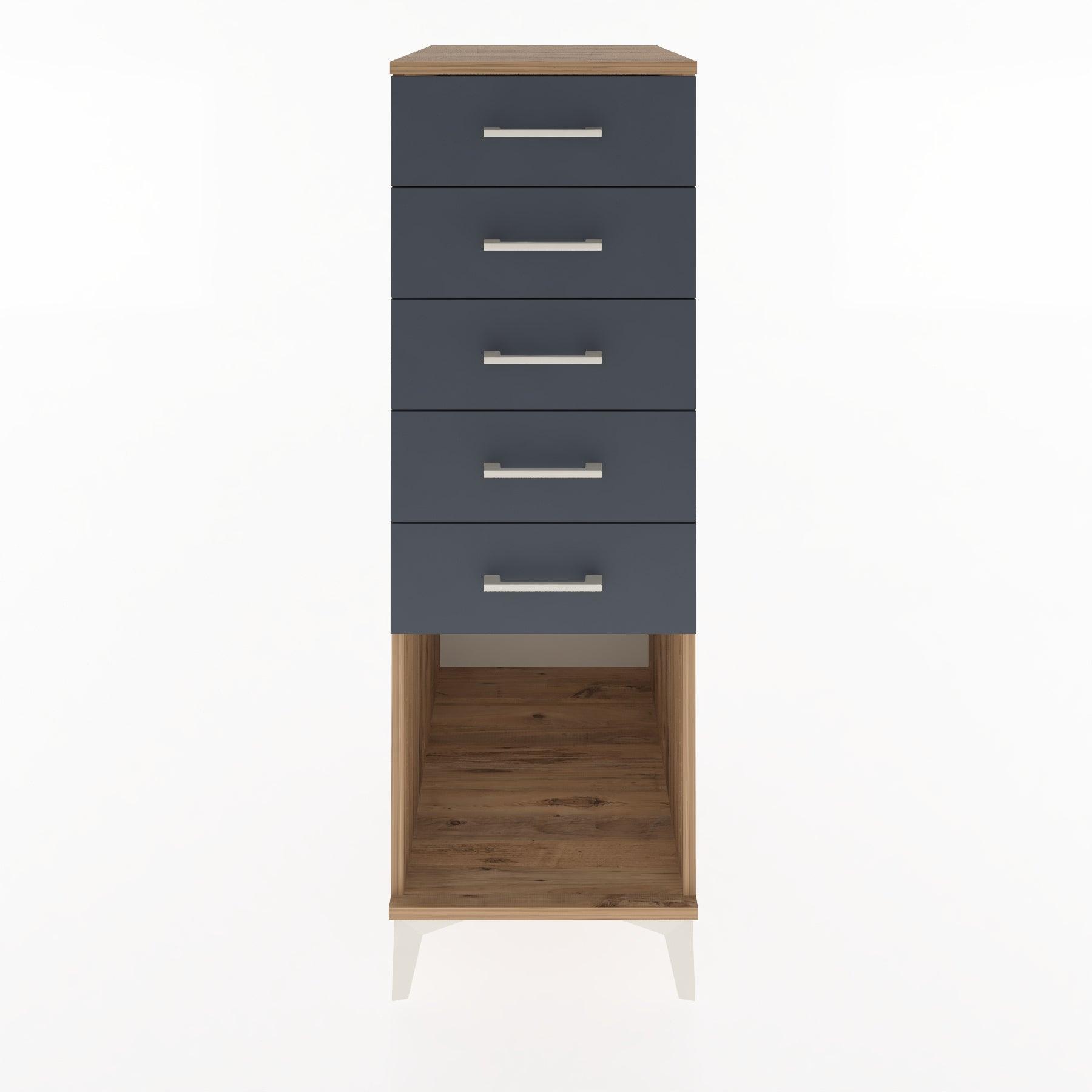 Woodntry Modular Cabinet Pine 44x59x122 cm with Drawers and Shelves CR128-3