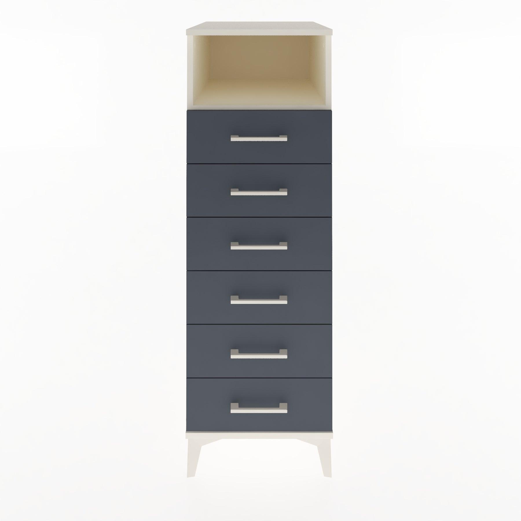 Woodntry Modular Cabinet Moonstone 44x59x122 cm with Drawers and Shelves CR129-1