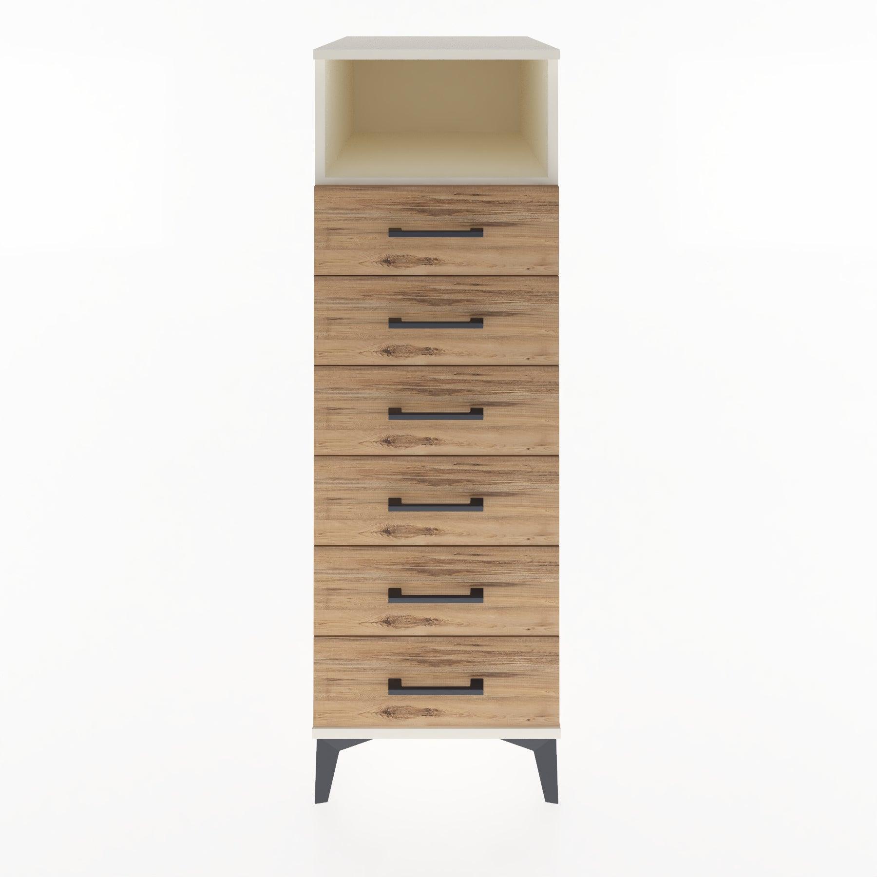 Woodntry Modular Cabinet Moonstone 44x59x122 cm with Drawers and Shelves CR129-1