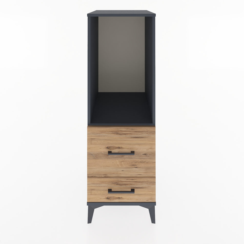 Woodntry Modular Cabinet Anthracite 44x59x122 cm with Drawers and Shelves CR79-2