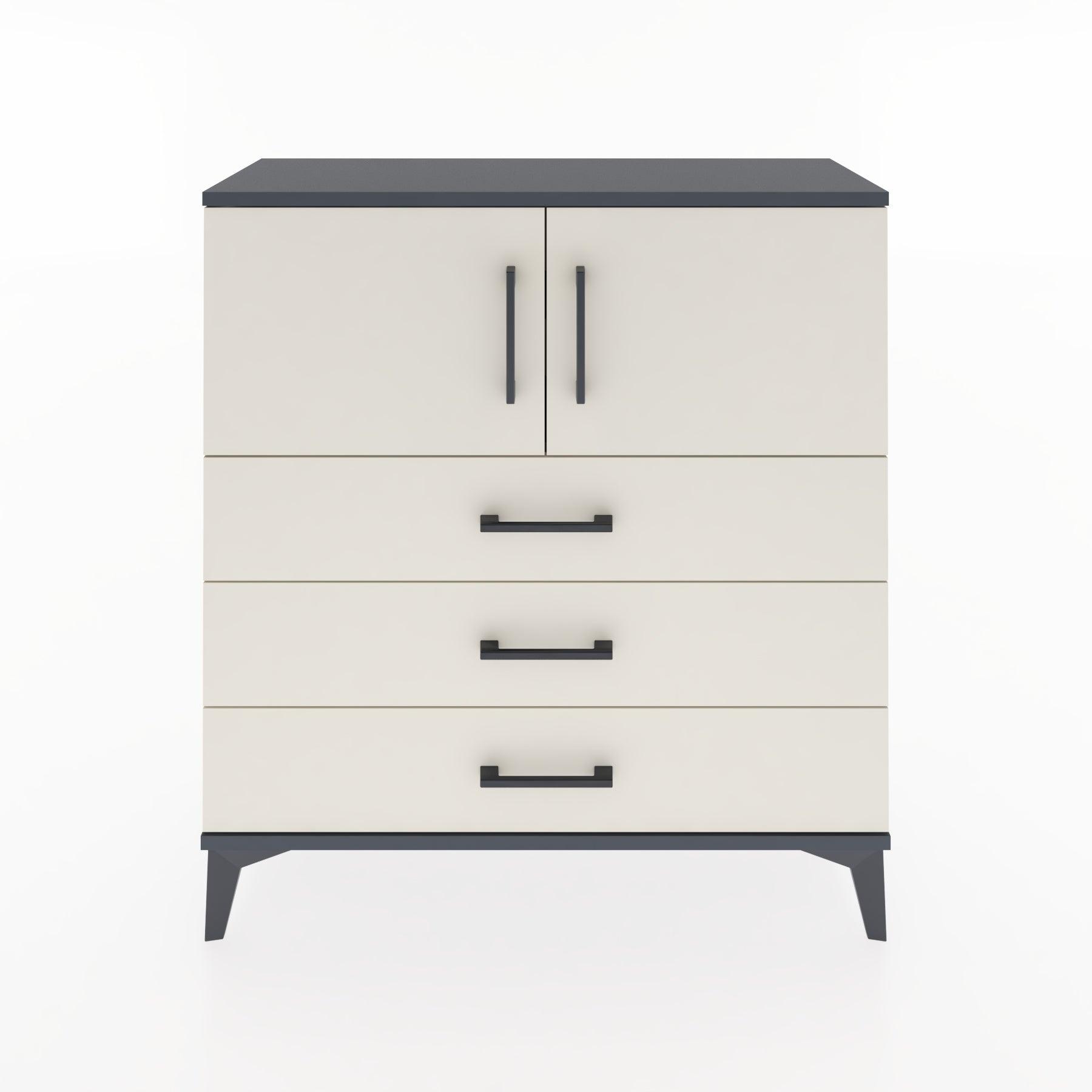 Woodntry Modular Dresser Anthracite 88x30x84 cm with Cover and Drawer KC29-2