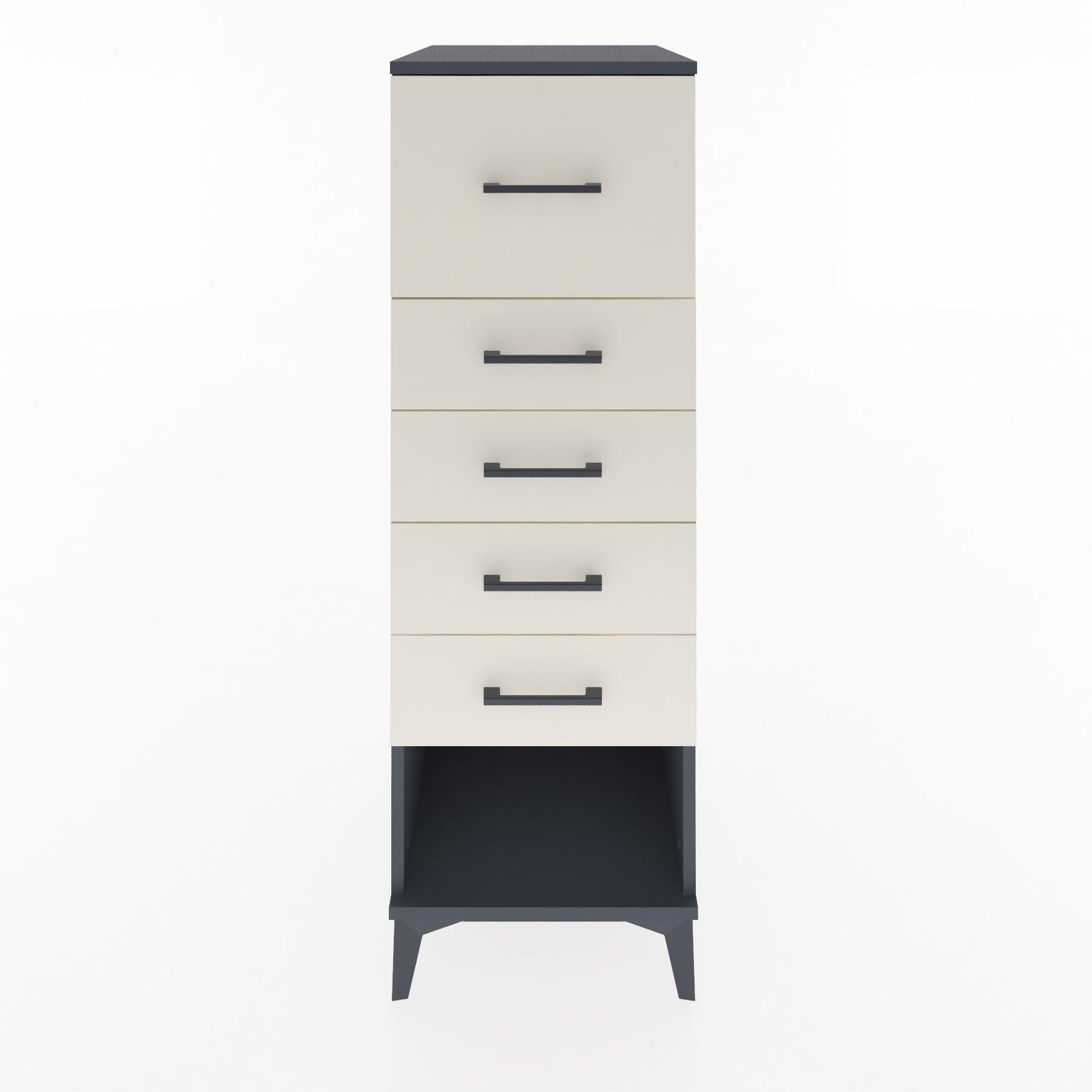 Woodntry Modular Cabinet Anthracite 44x30x122 cm with Drawers and Shelves CR29-2
