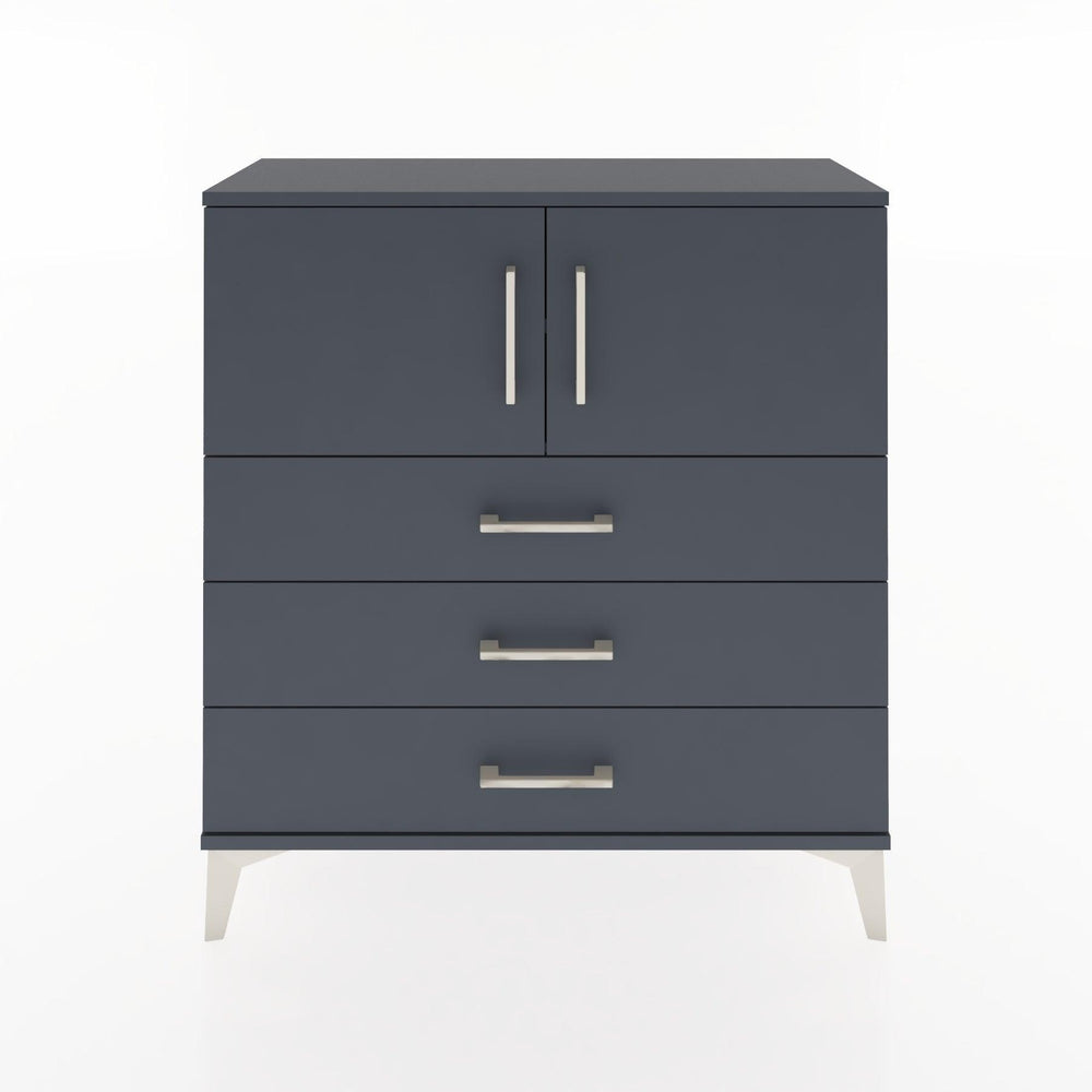 Woodntry Modüler Şifonyer Antrasit 88x30x84 cm Kapaklı ve Çekmeceli KC29-2