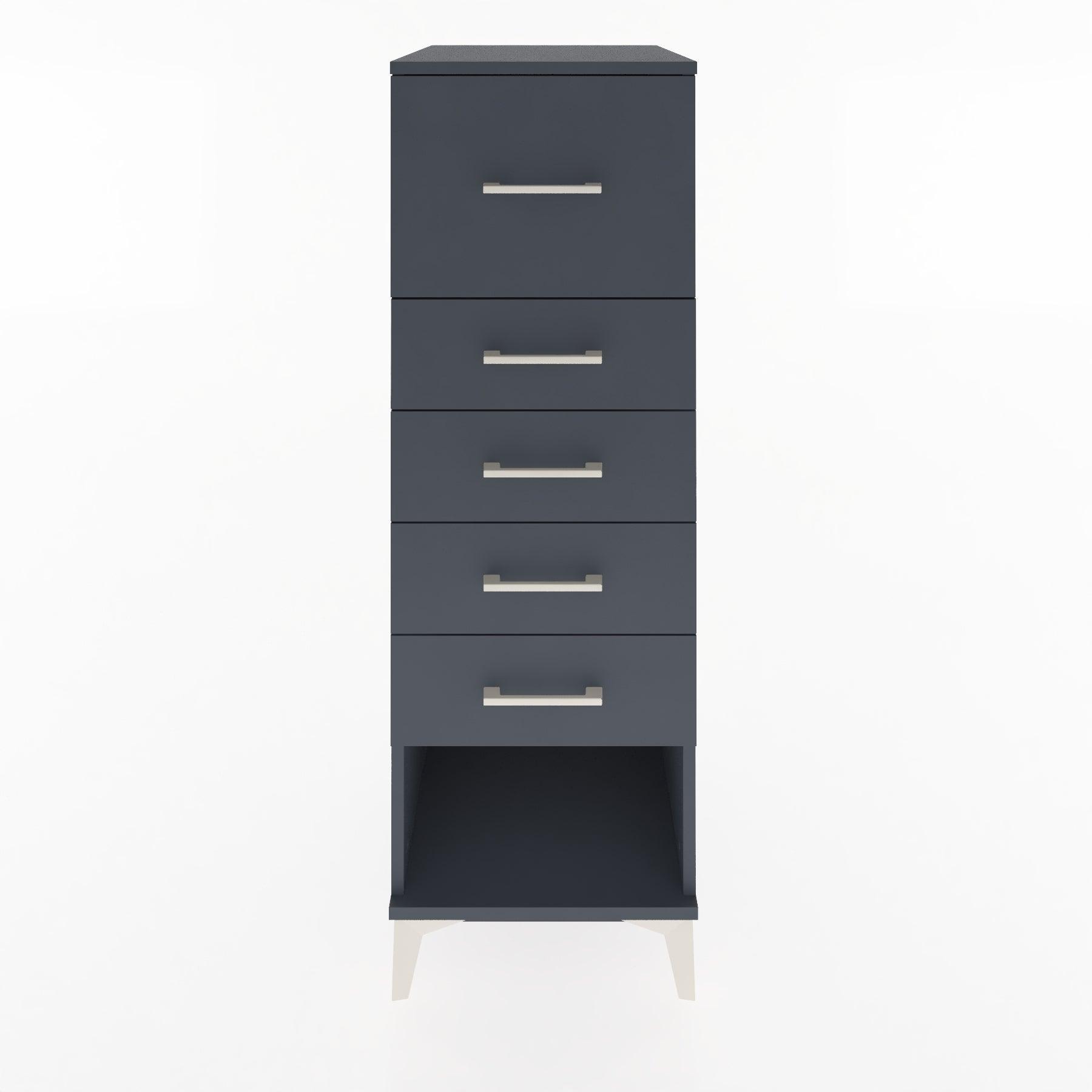 Woodntry Modular Cabinet Anthracite 44x30x122 cm with Drawers and Shelves CR29-2