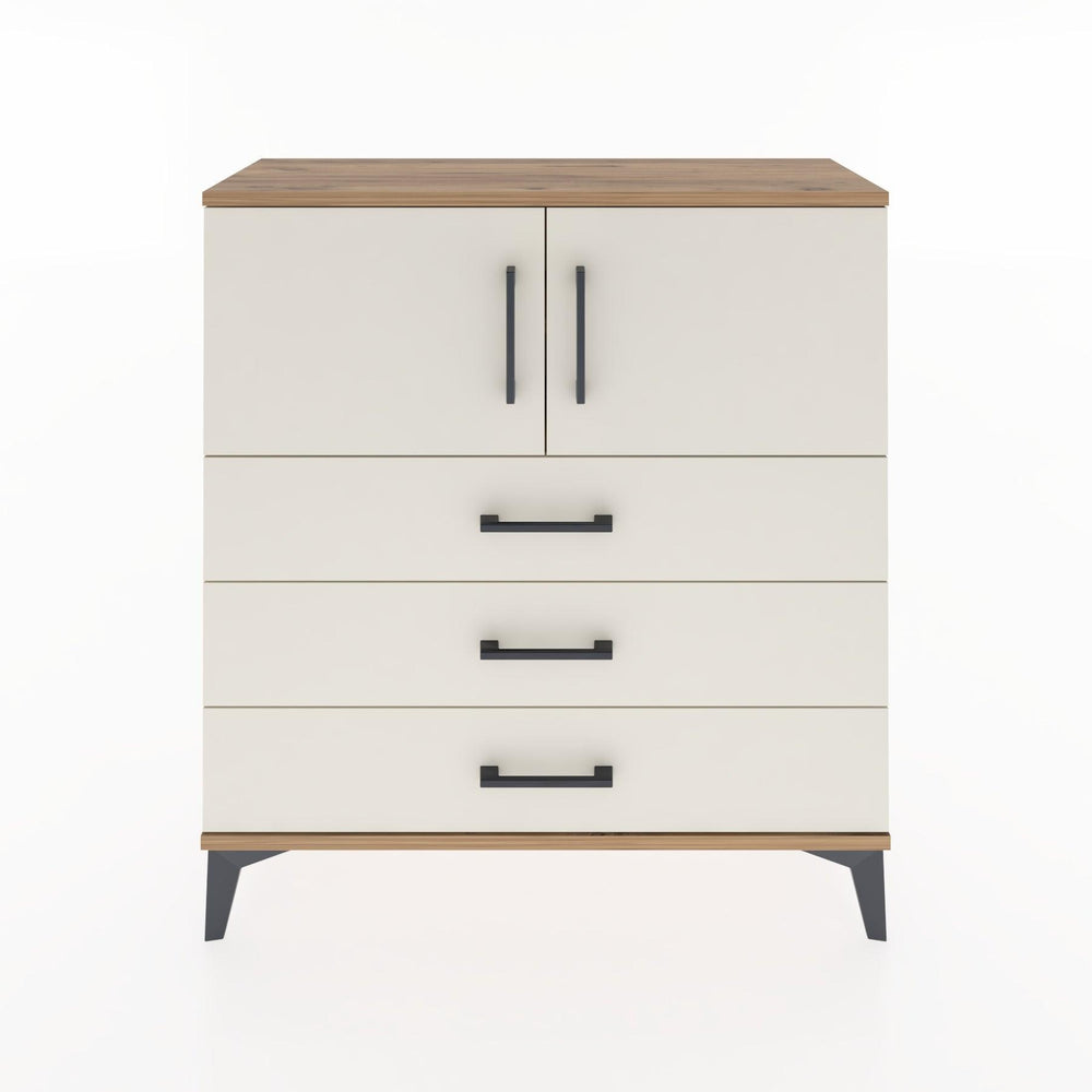 Woodntry Modüler Şifonyer Çam 88x30x84 cm Kapaklı ve Çekmeceli KC29-3