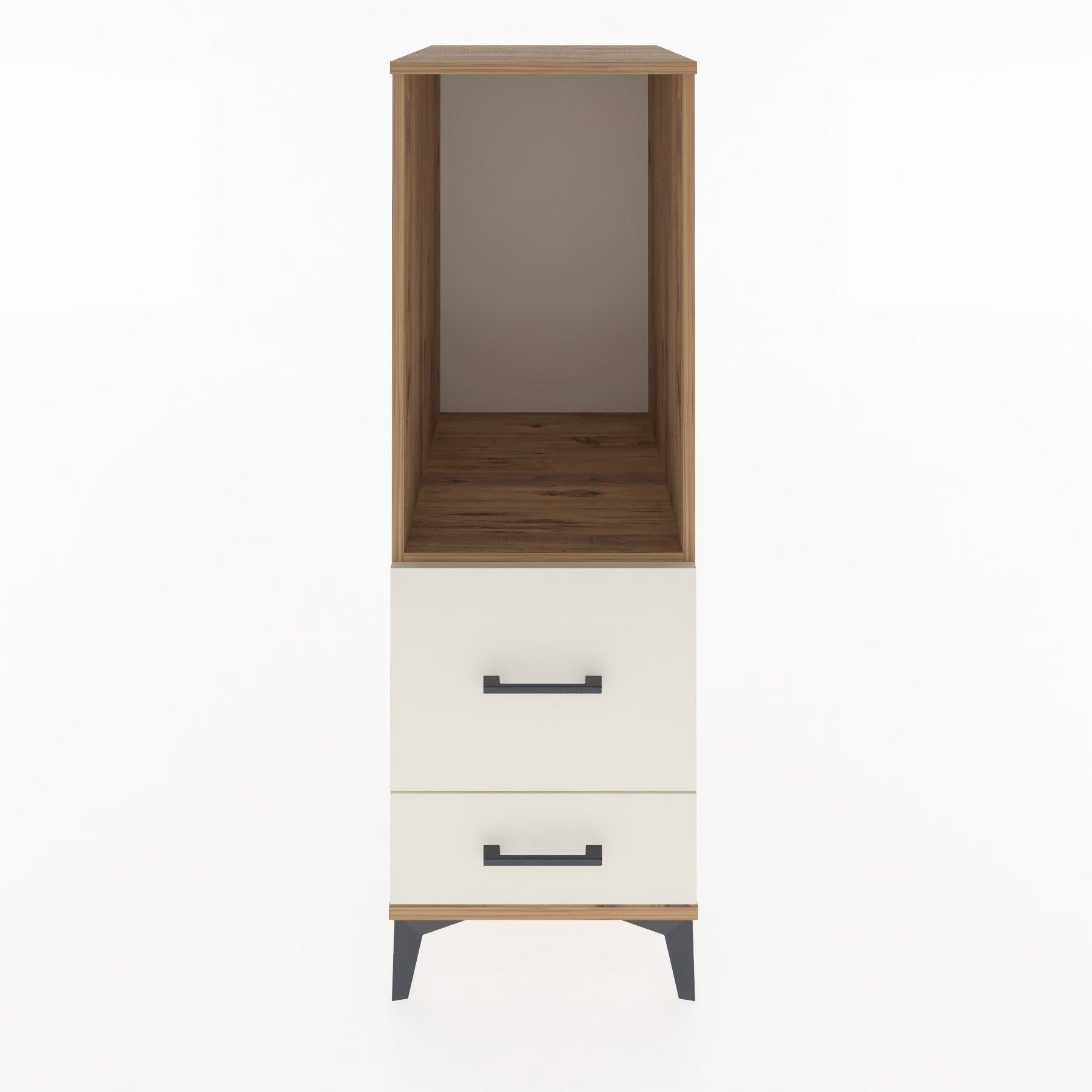 Woodntry Modüler Dolap Çam 44x30x122 cm Çekmeceli ve Raflı CR79-3