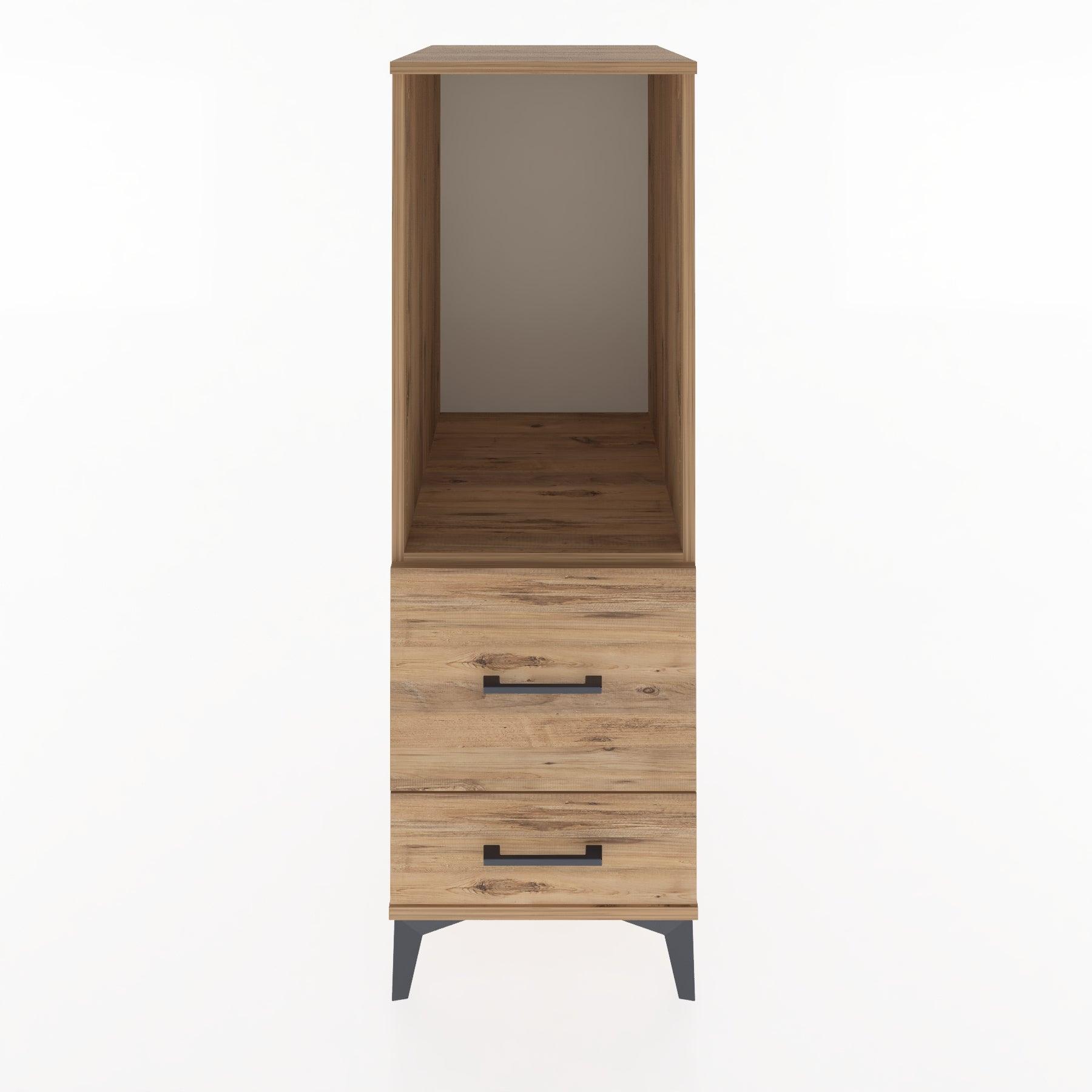 Woodntry Modüler Dolap Çam 44x30x122 cm Çekmeceli ve Raflı CR79-3