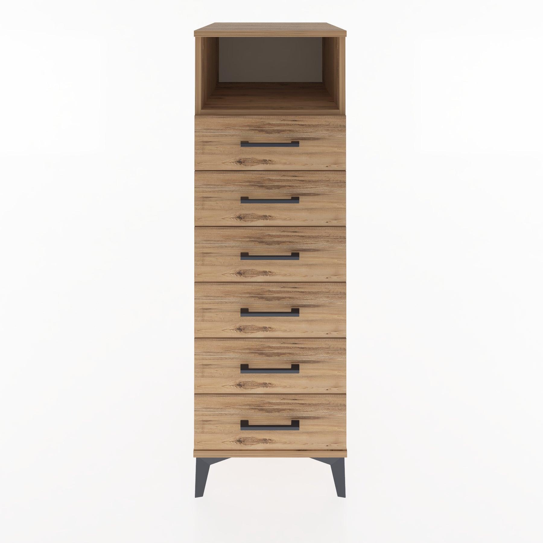 Woodntry Modular Cabinet Pine 44x59x122 cm with Drawers and Shelves CR129-3