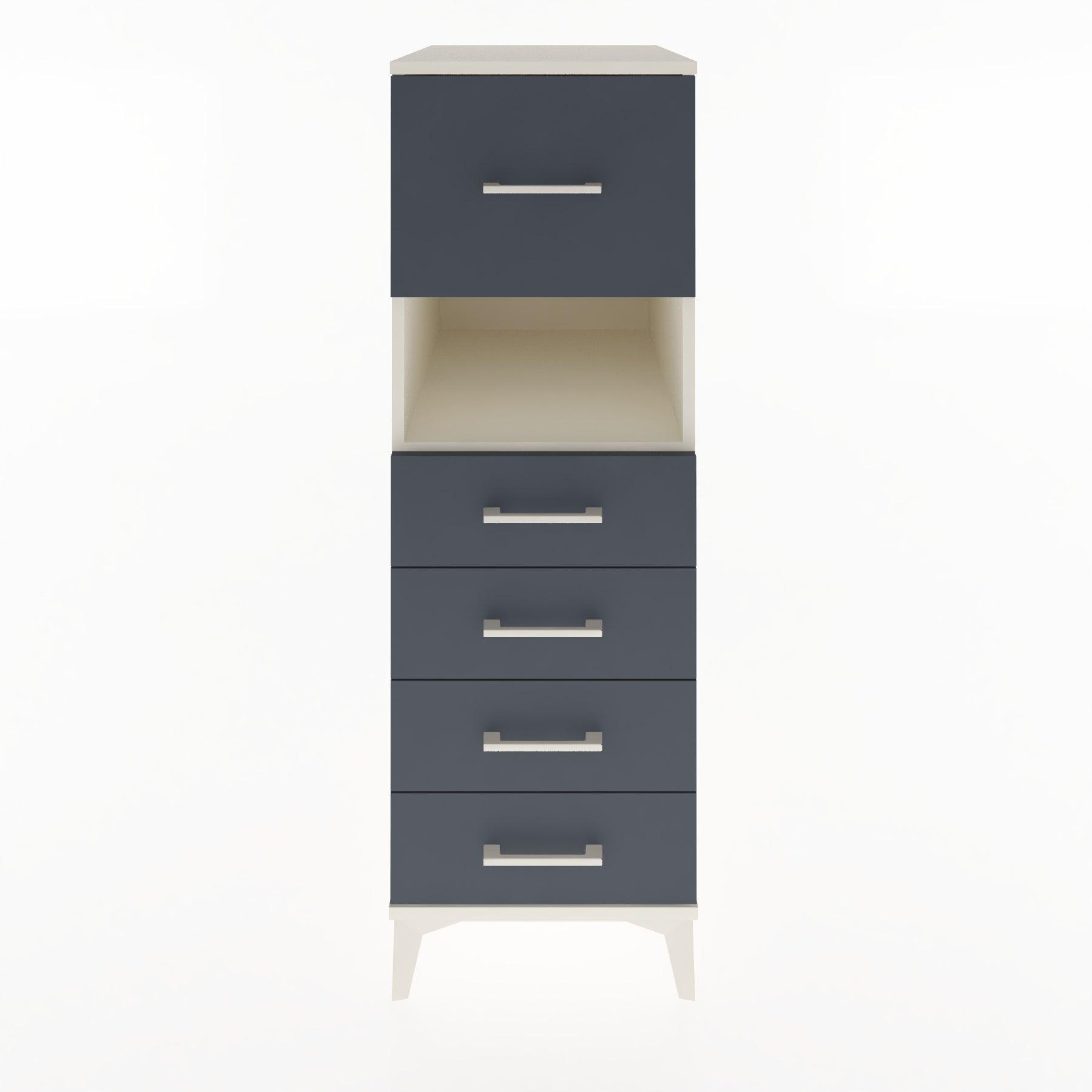 Woodntry Modular Cabinet Moonstone 44x30x122 cm with Drawers and Shelves CR30-1
