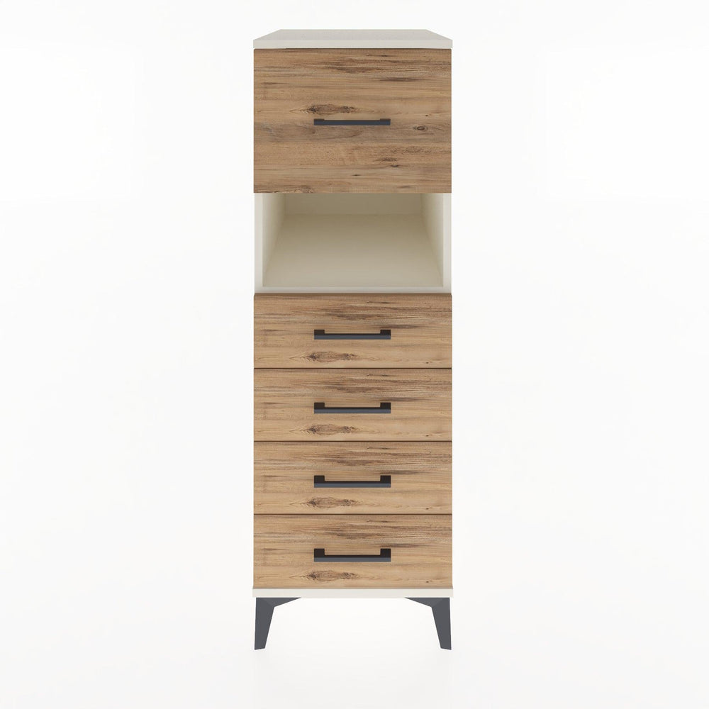 Woodntry Modüler Dolap Aytaşı 44x30x122 cm Çekmeceli ve Raflı CR30-1