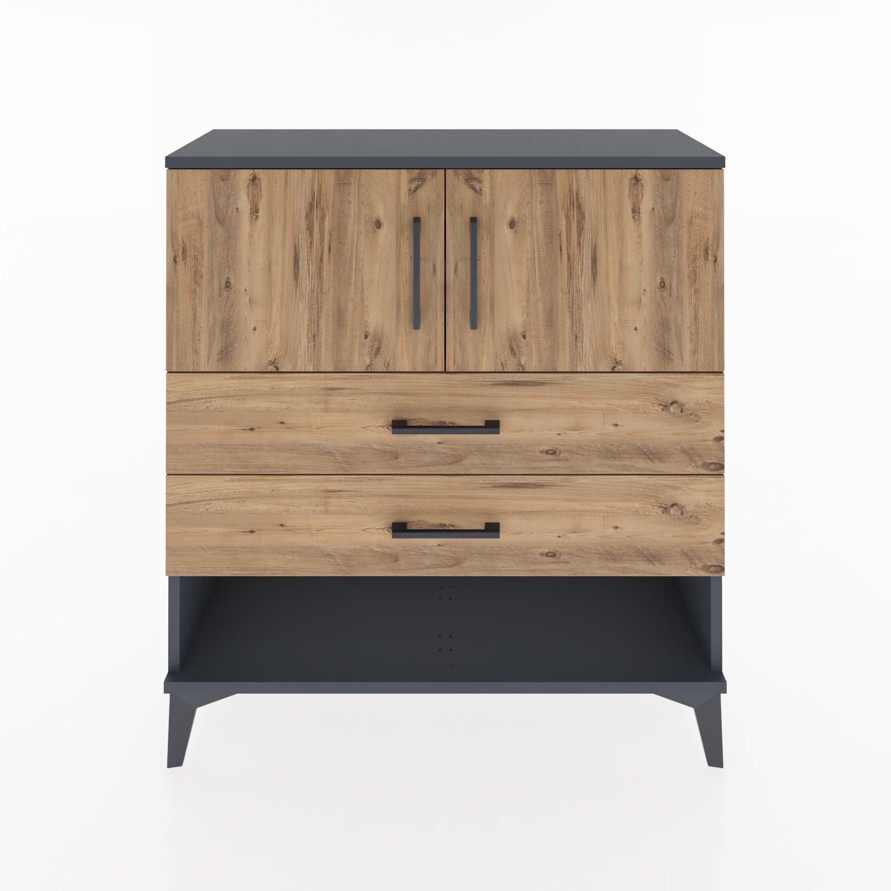 Woodntry Modular Dresser Anthracite 88x30x84 cm Functional F30-2