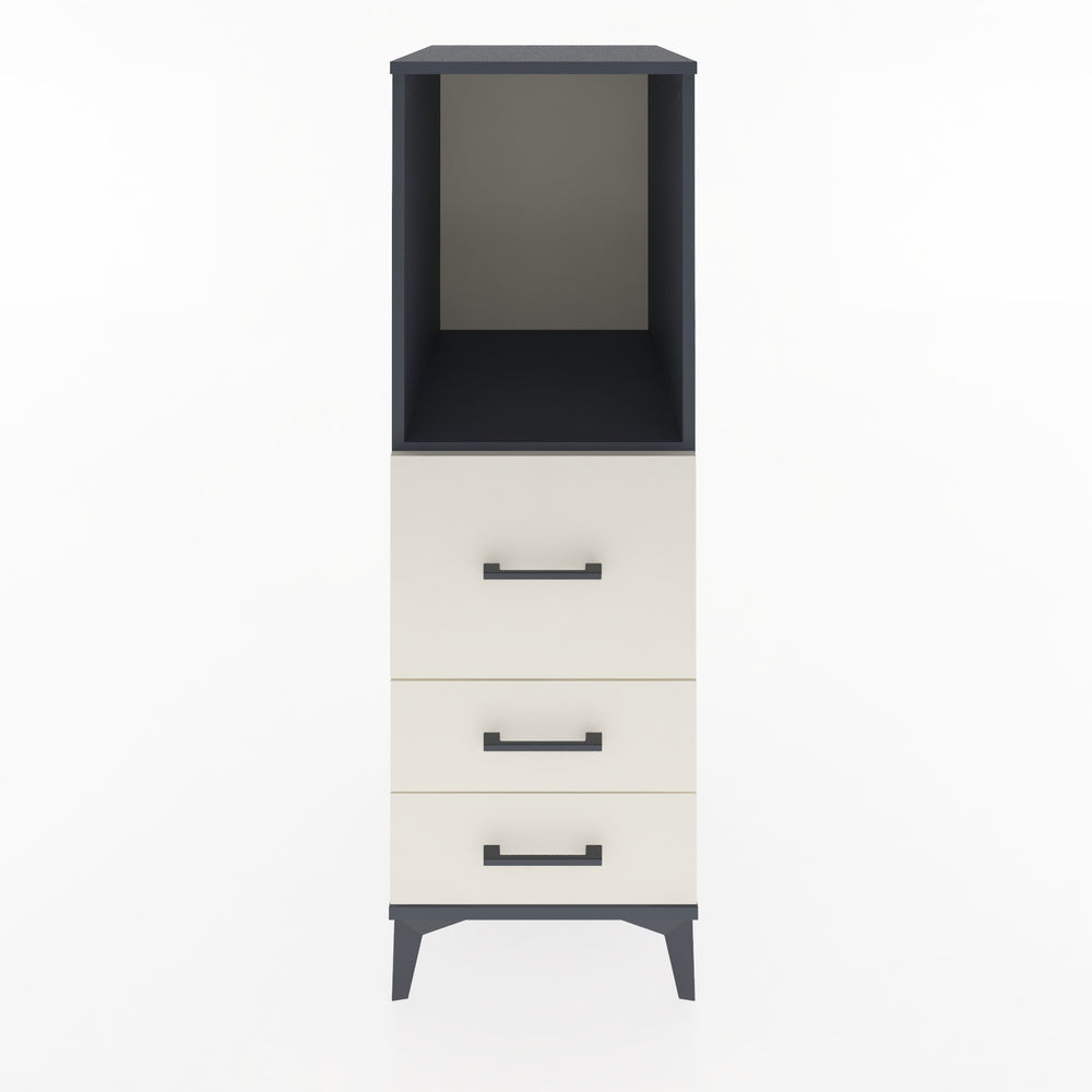 Woodntry Modular Cabinet Anthracite 44x59x122 cm with Drawers and Shelves CR80-2