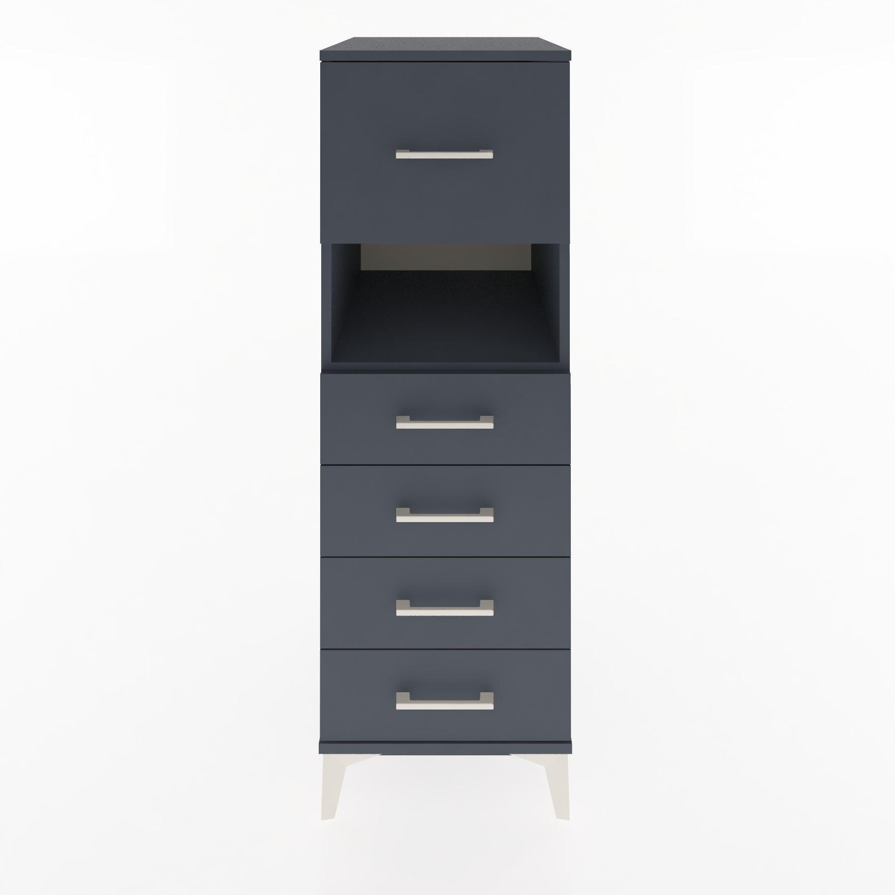 Woodntry Modular Cabinet Anthracite 44x30x122 cm with Drawers and Shelves CR30-2