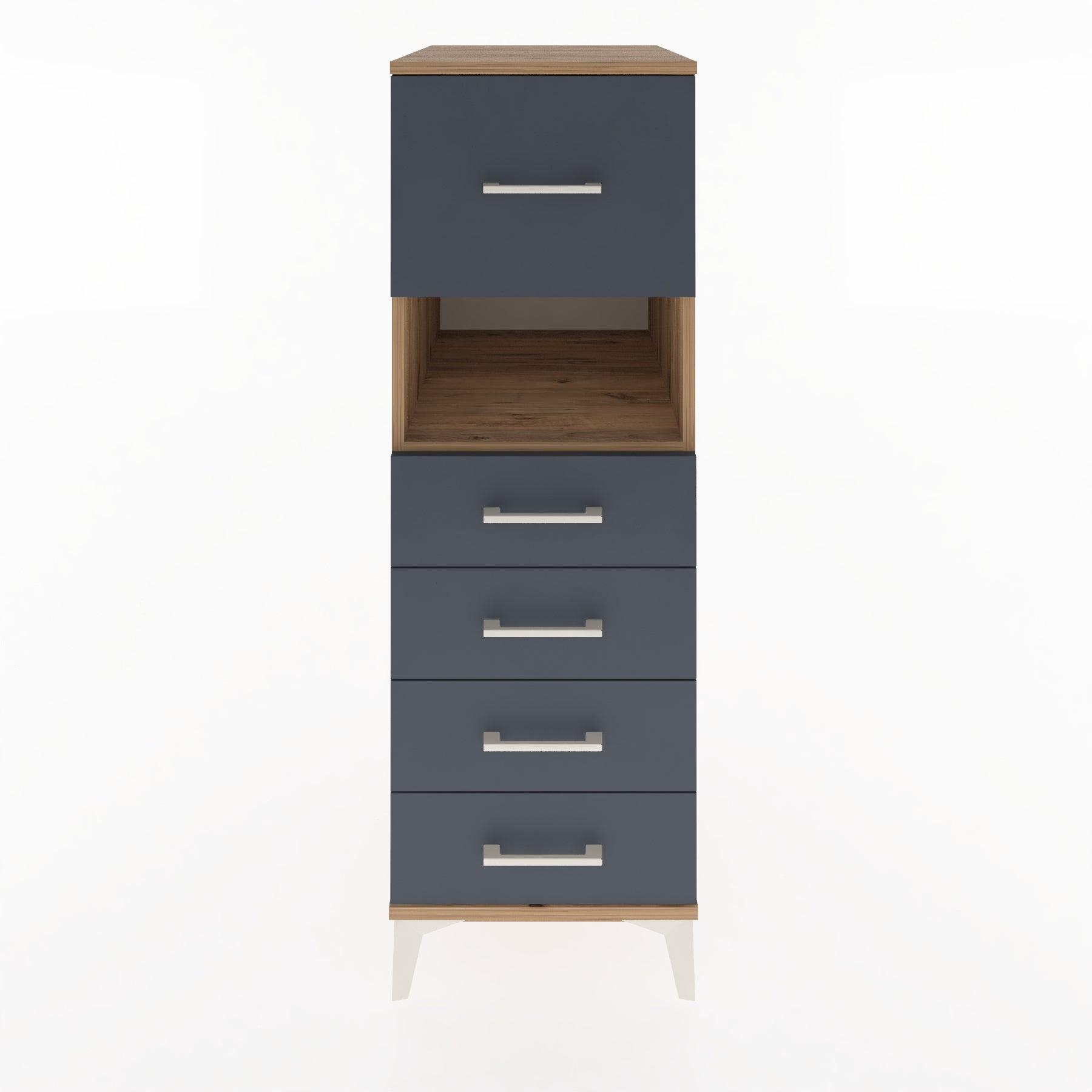Woodntry Modular Cabinet Pine 44x30x122 cm with Drawers and Shelves CR30-3