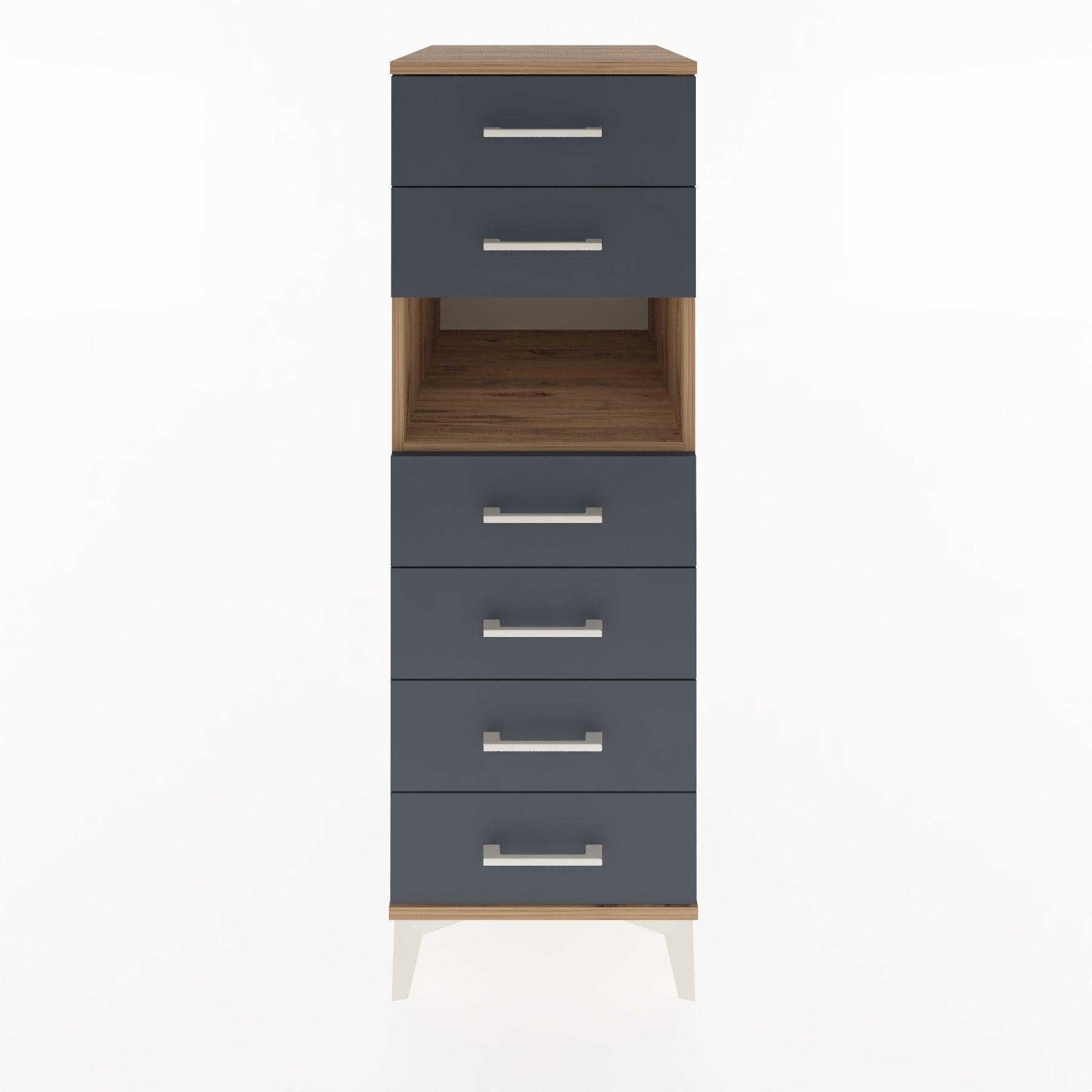 Woodntry Modular Cabinet Pine 44x59x122 cm with Drawers and Shelves CR130-3