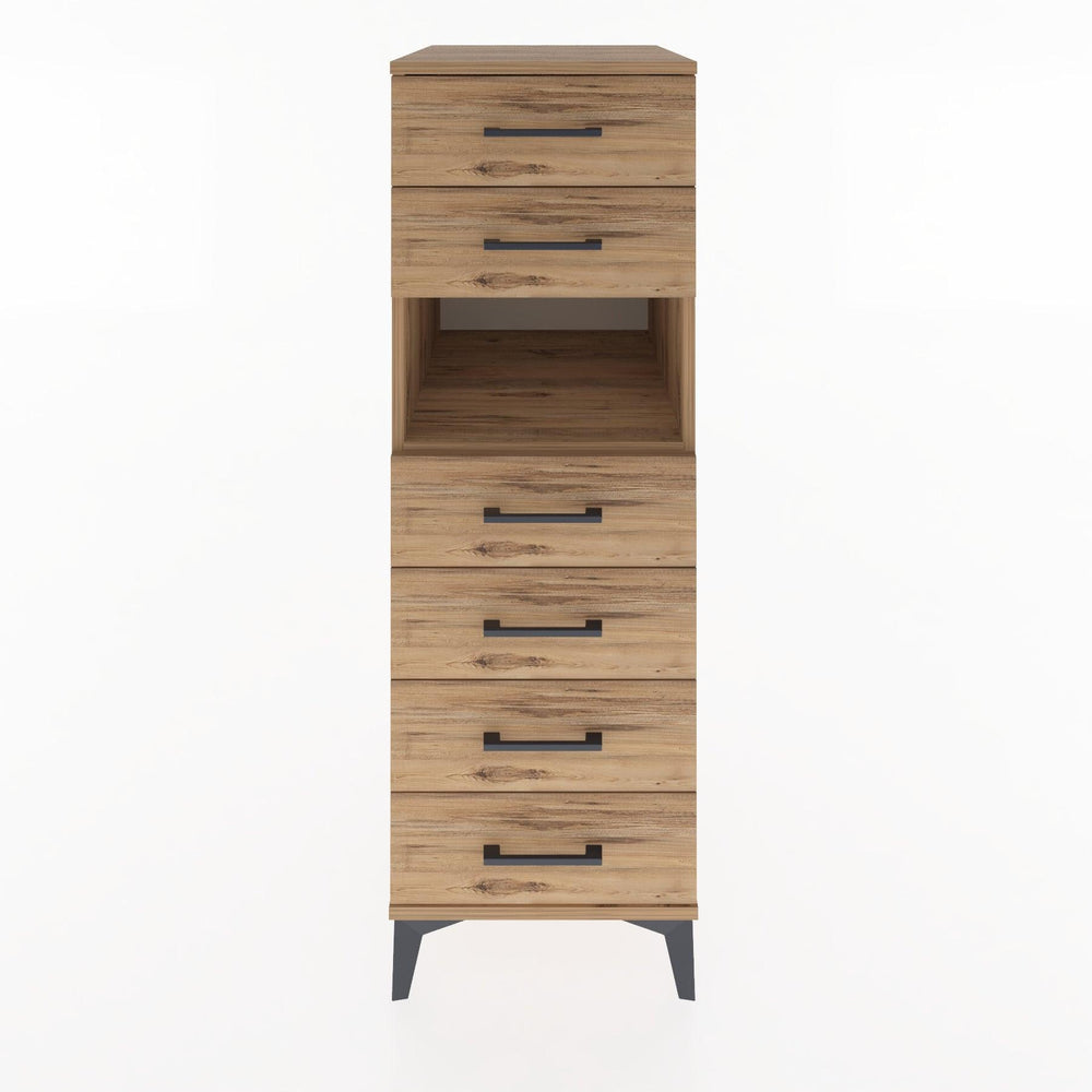 Woodntry Modüler Dolap Çam 44x59x122 cm Çekmeceli ve Raflı CR130-3