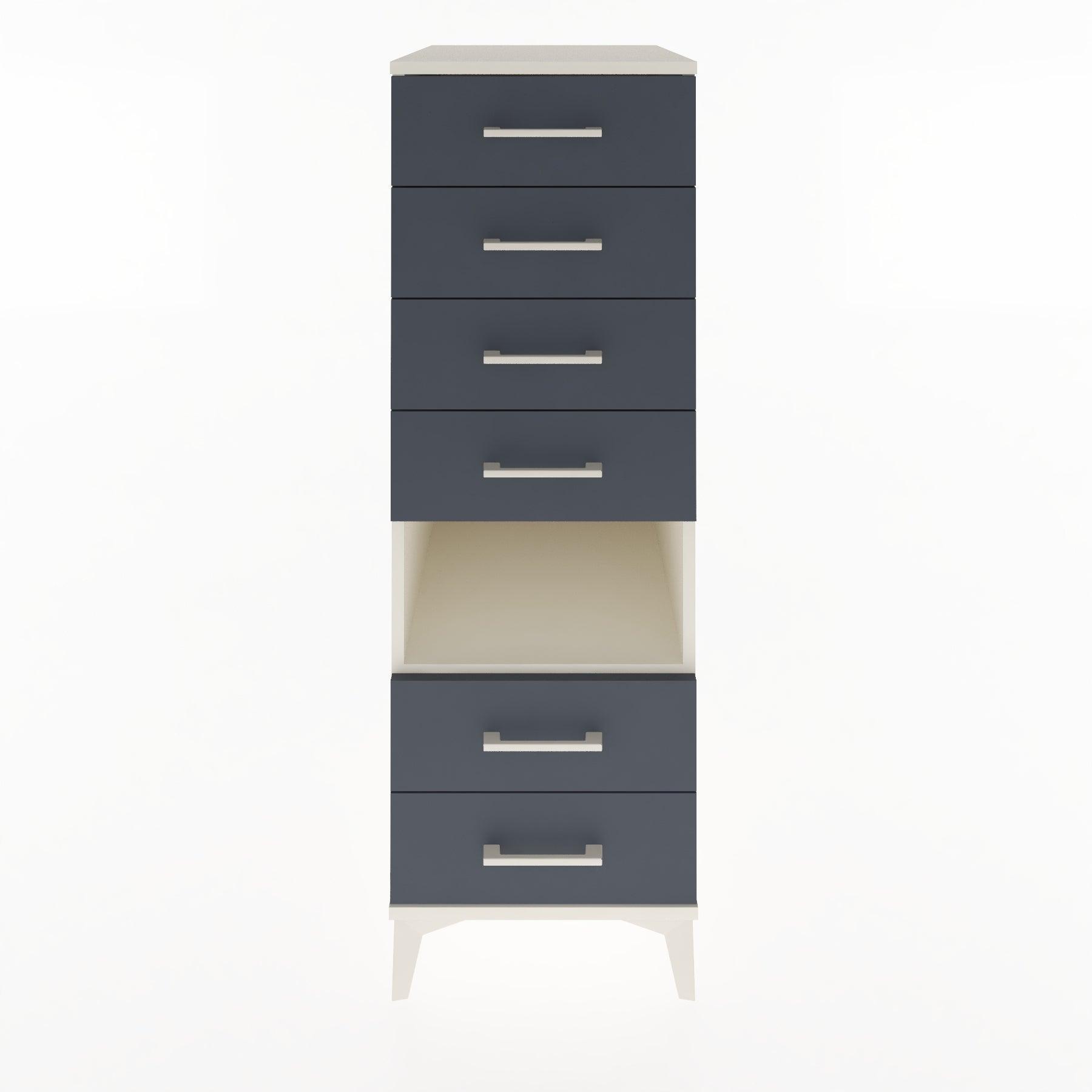 Woodntry Modular Cabinet Moonstone 44x59x122 cm with Drawers and Shelves CR131-1