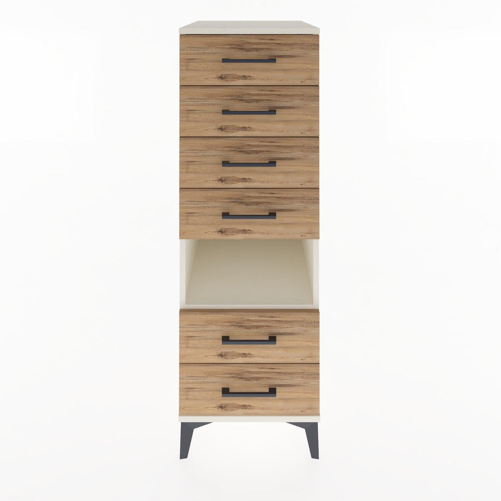 Woodntry Modüler Dolap Aytaşı 44x30x122 cm Çekmeceli ve Raflı CR131-1