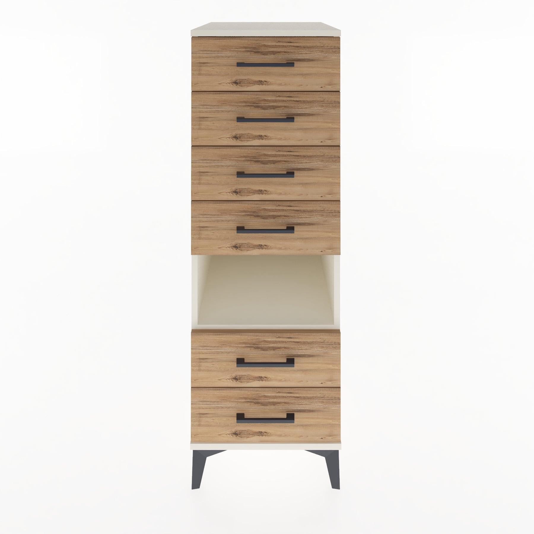 Woodntry Modular Cabinet Moonstone 44x59x122 cm with Drawers and Shelves CR131-1