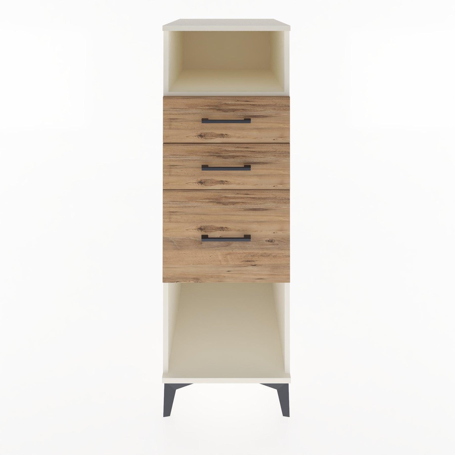 Woodntry Modular Cabinet Moonstone 44x30x122 cm with Drawers and Shelves CR31-1