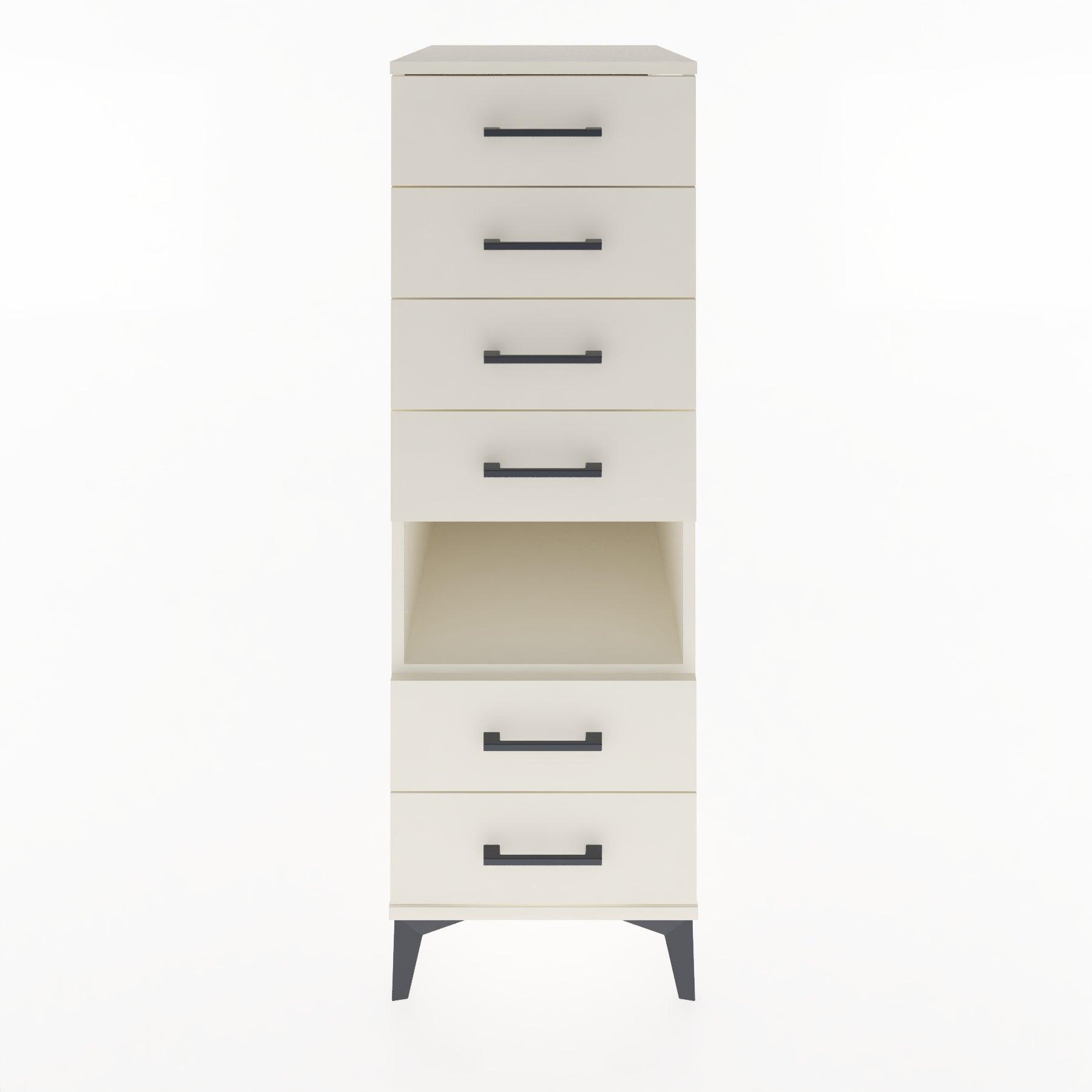 Woodntry Modular Cabinet Moonstone 44x59x122 cm with Drawers and Shelves CR131-1