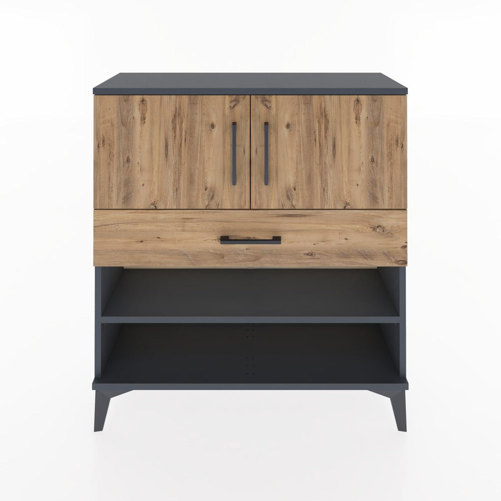 Woodntry Modüler Şifonyer Antrasit 88x30x84 cm Fonksiyonel F31-2