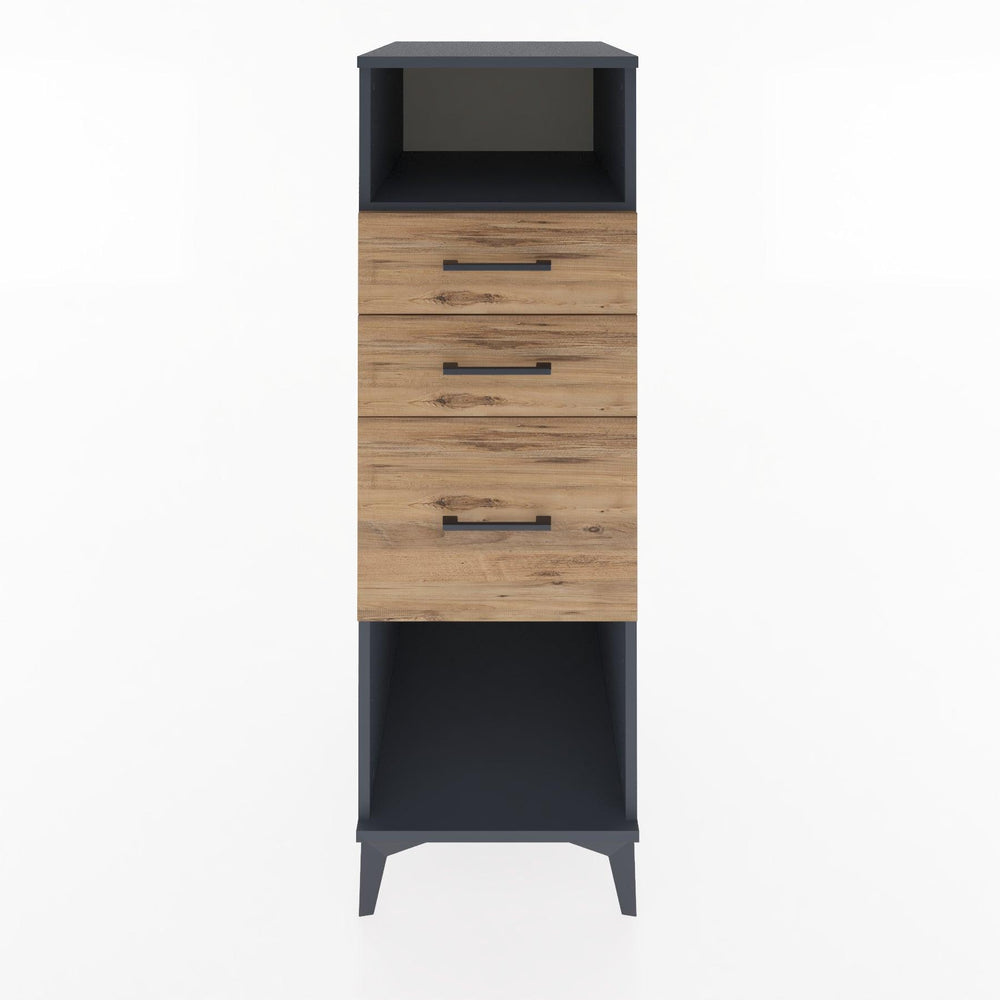 Woodntry Modular Cabinet Anthracite 44x30x122 cm with Drawers and Shelves CR31-2