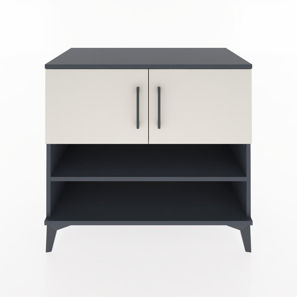 Woodntry Modüler Şifonyer Antrasit 88x44x68 cm Kapaklı ve Raflı KR31-2