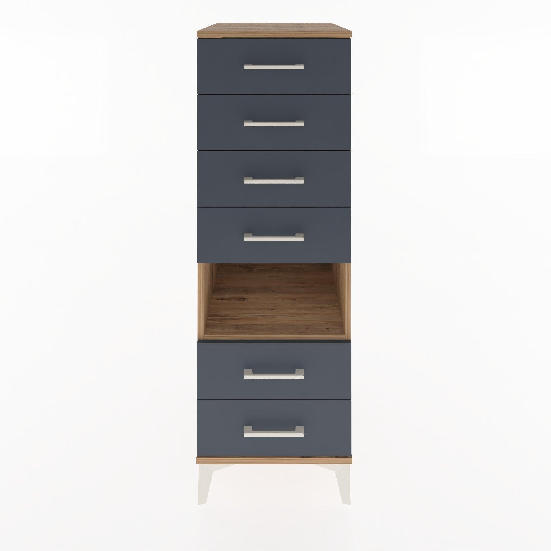 Woodntry Modular Cabinet Pine 44x59x122 cm with Drawers and Shelves CR131-3