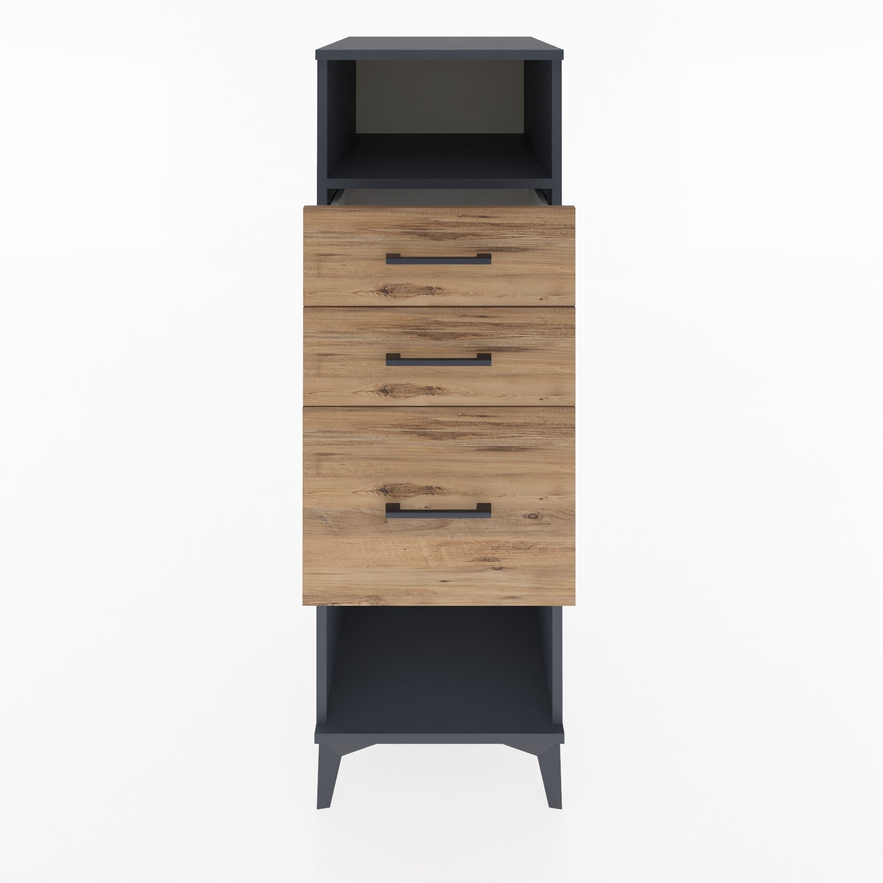 Woodntry Modular Cabinet Anthracite 44x59x122 cm with Drawers and Shelves CR81-2