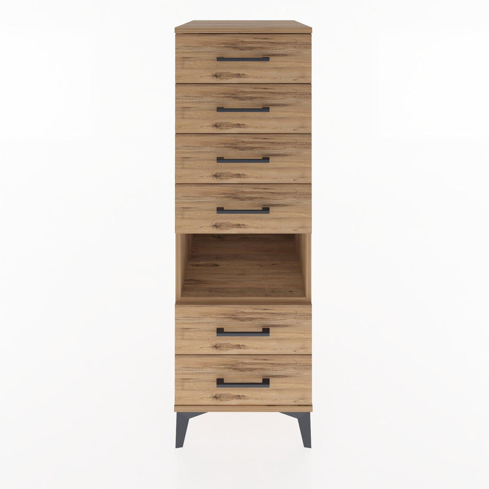 Woodntry Modular Cabinet Pine 44x30x122 cm with Drawers and Shelves CR131-3