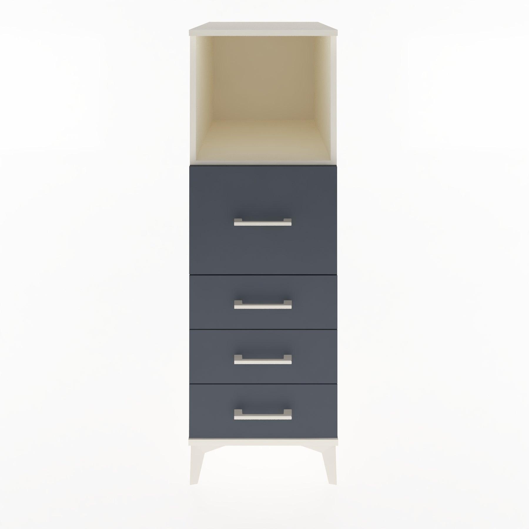 Woodntry Modular Cabinet Moonstone 44x30x122 cm with Drawers and Shelves CR82-1