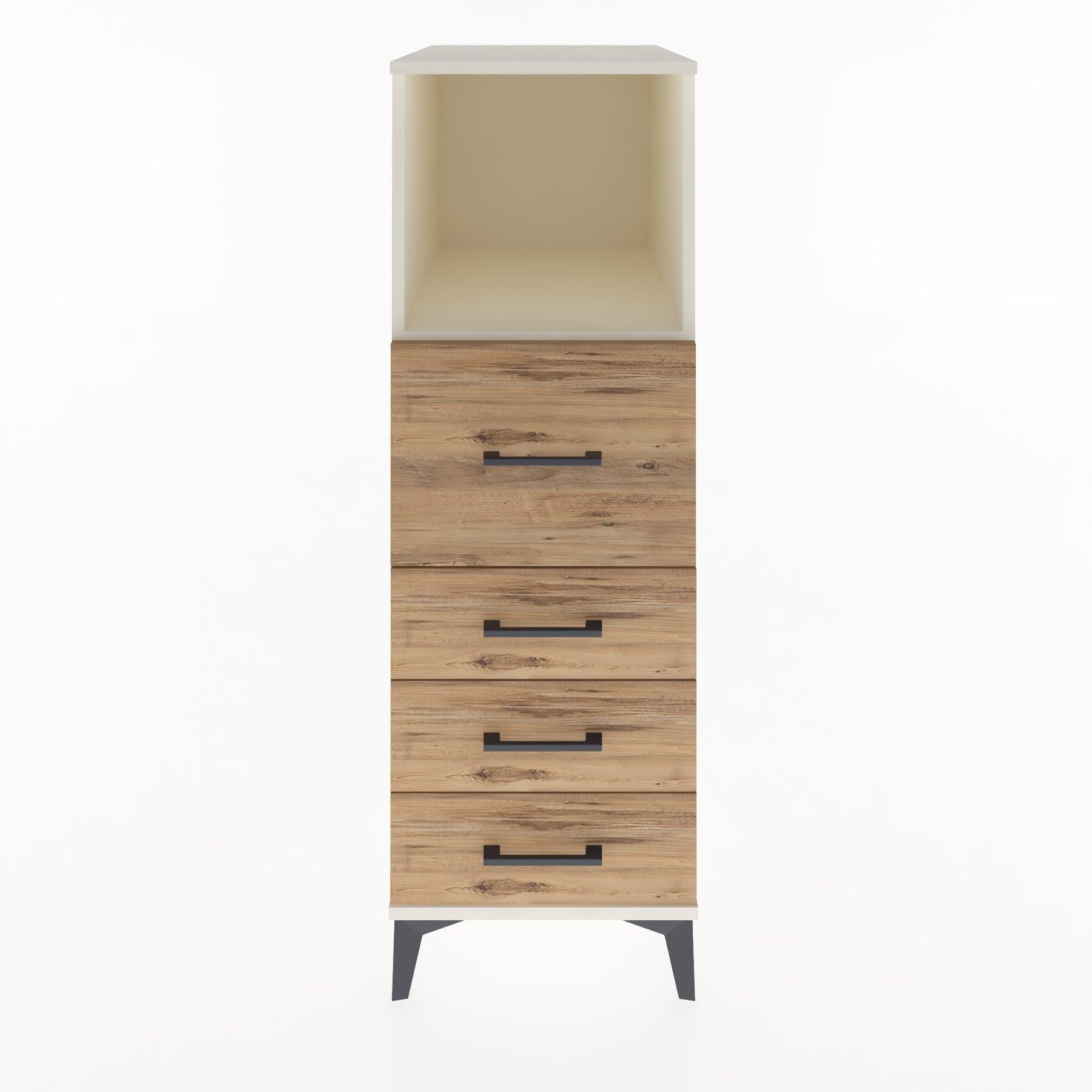 Woodntry Modular Cabinet Moonstone 44x30x122 cm with Drawers and Shelves CR82-1