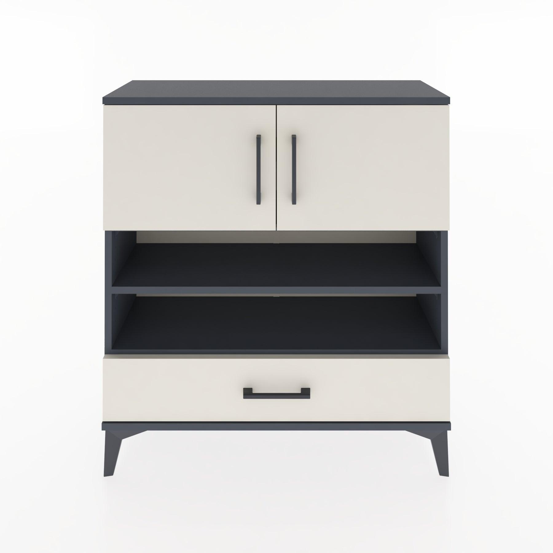 Woodntry Modular Dresser Anthracite 88x30x84 cm Functional F32-2