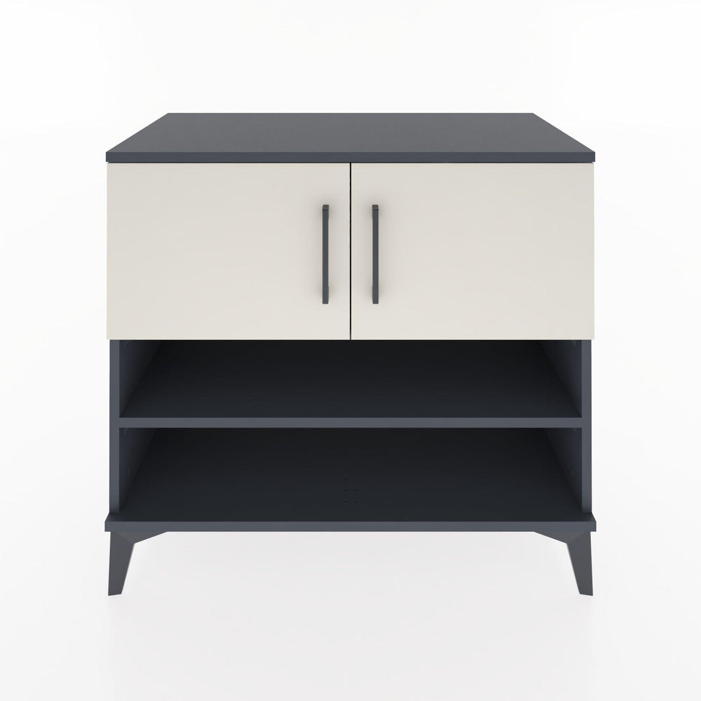 Woodntry Modüler Şifonyer Antrasit 88x44x68 cm Kapaklı ve Raflı KR32-2