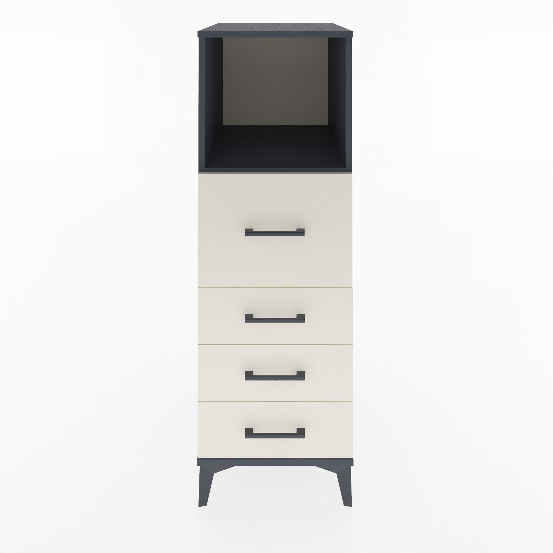 Woodntry Modular Cabinet Anthracite 44x59x122 cm with Drawers and Shelves CR82-2