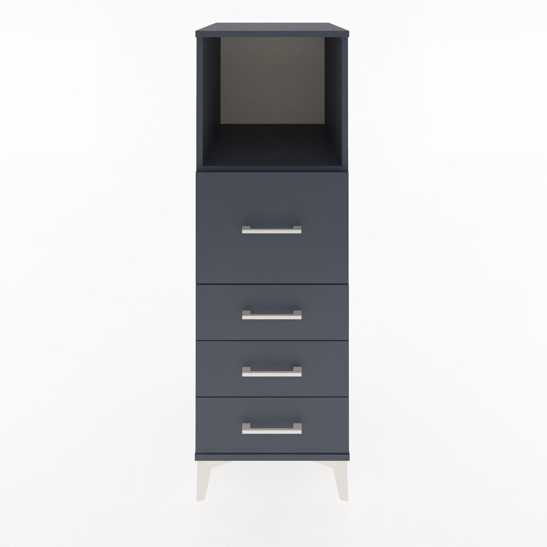 Woodntry Modular Cabinet Anthracite 44x30x122 cm with Drawers and Shelves CR82-2