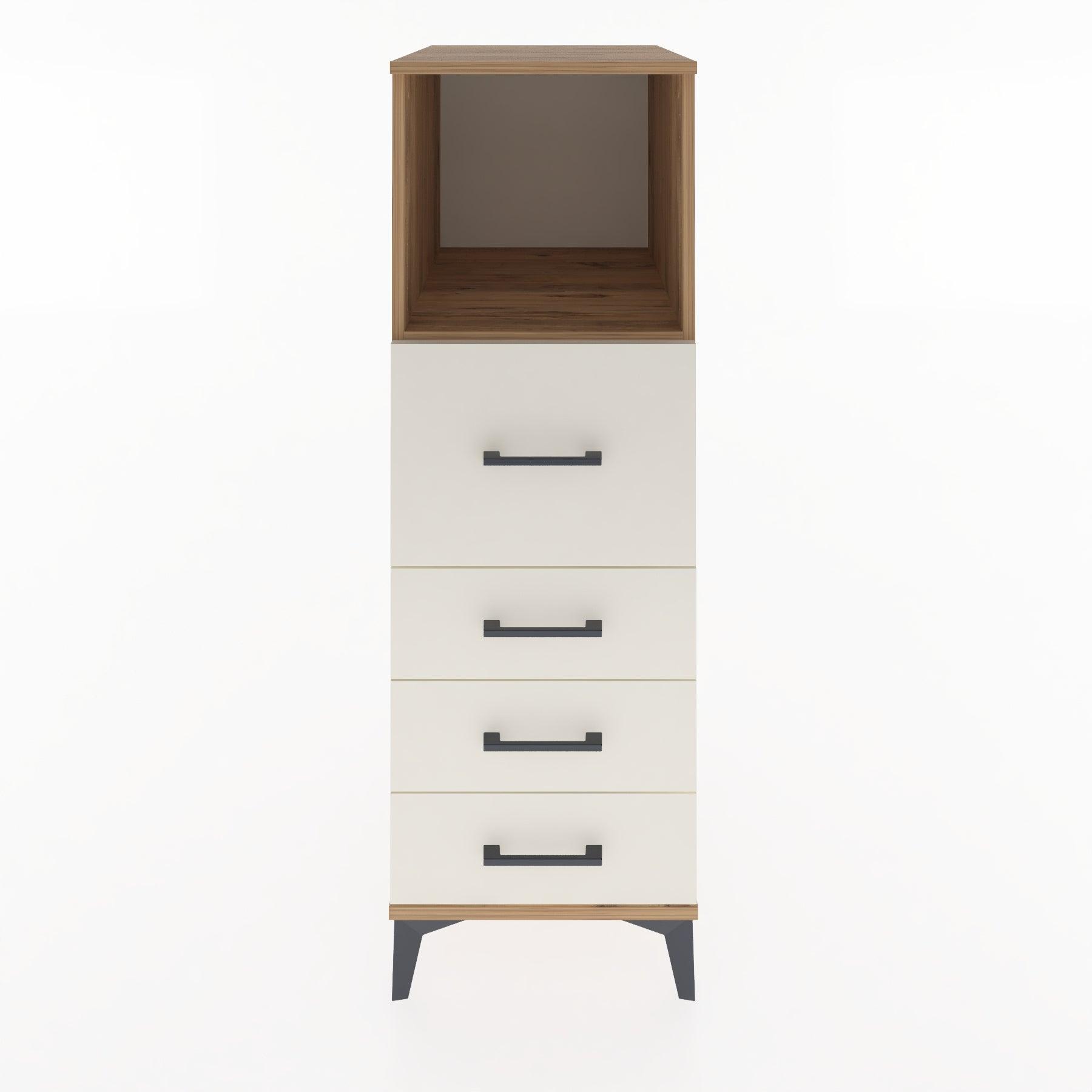 Woodntry Modüler Dolap Çam 44x30x122 cm Çekmeceli ve Raflı CR82-3