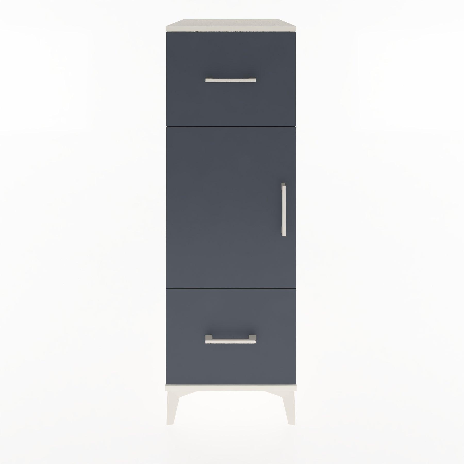 Woodntry Modular Cabinet Moonstone 44x30x122 cm with Doors and Drawers KC33-1