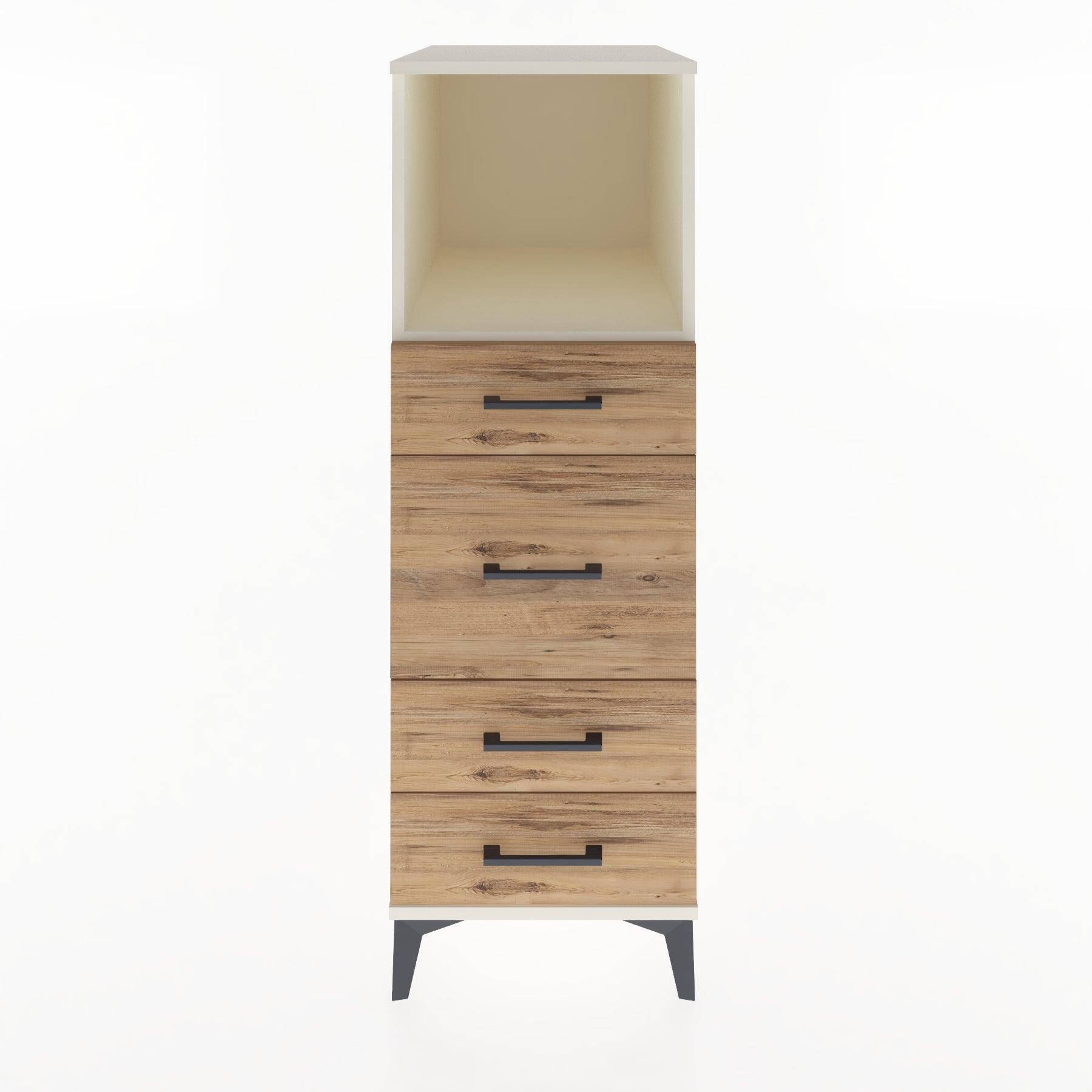 Woodntry Modular Cabinet Moonstone 44x30x122 cm with Drawers and Shelves CR83-1