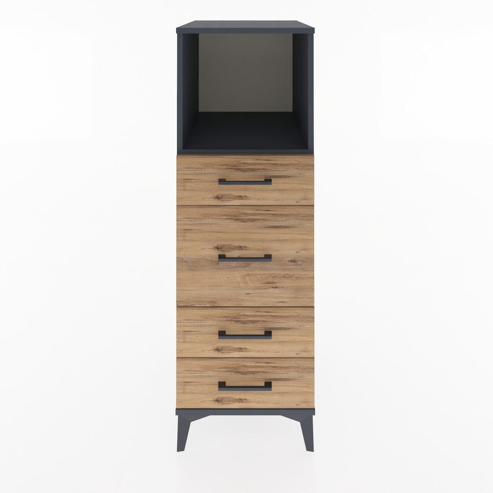 Woodntry Modular Cabinet Anthracite 44x30x122 cm with Drawers and Shelves CR83-2