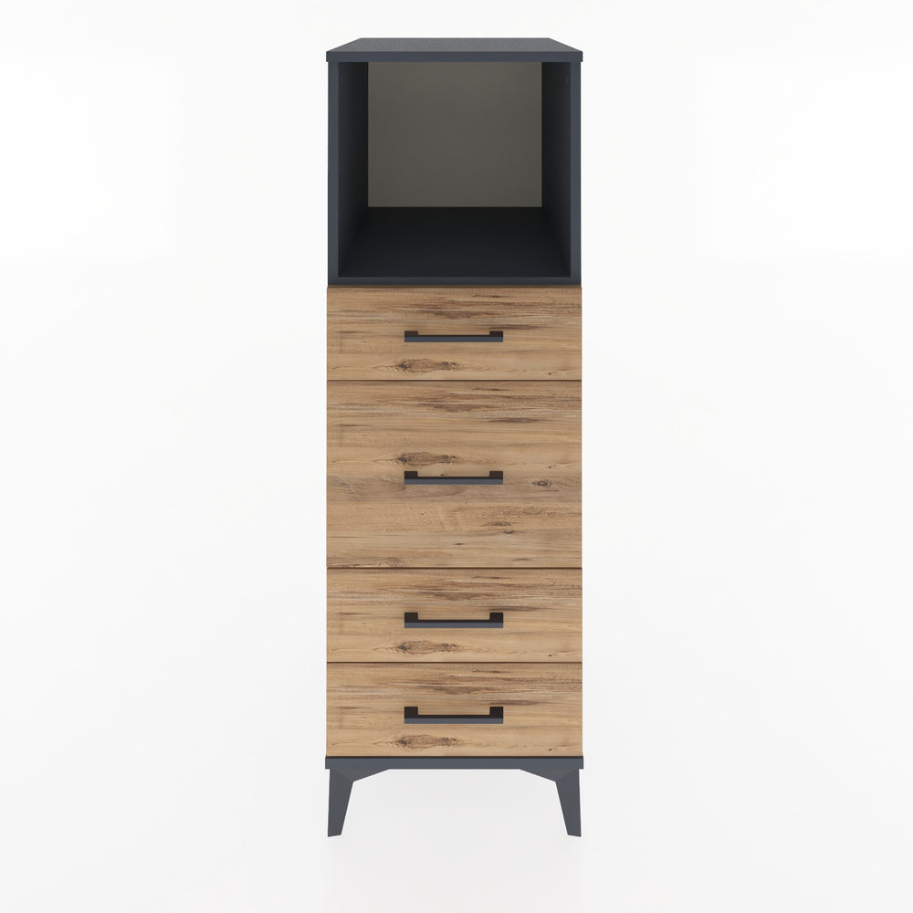 Woodntry Modular Cabinet Anthracite 44x59x122 cm with Drawers and Shelves CR83-2