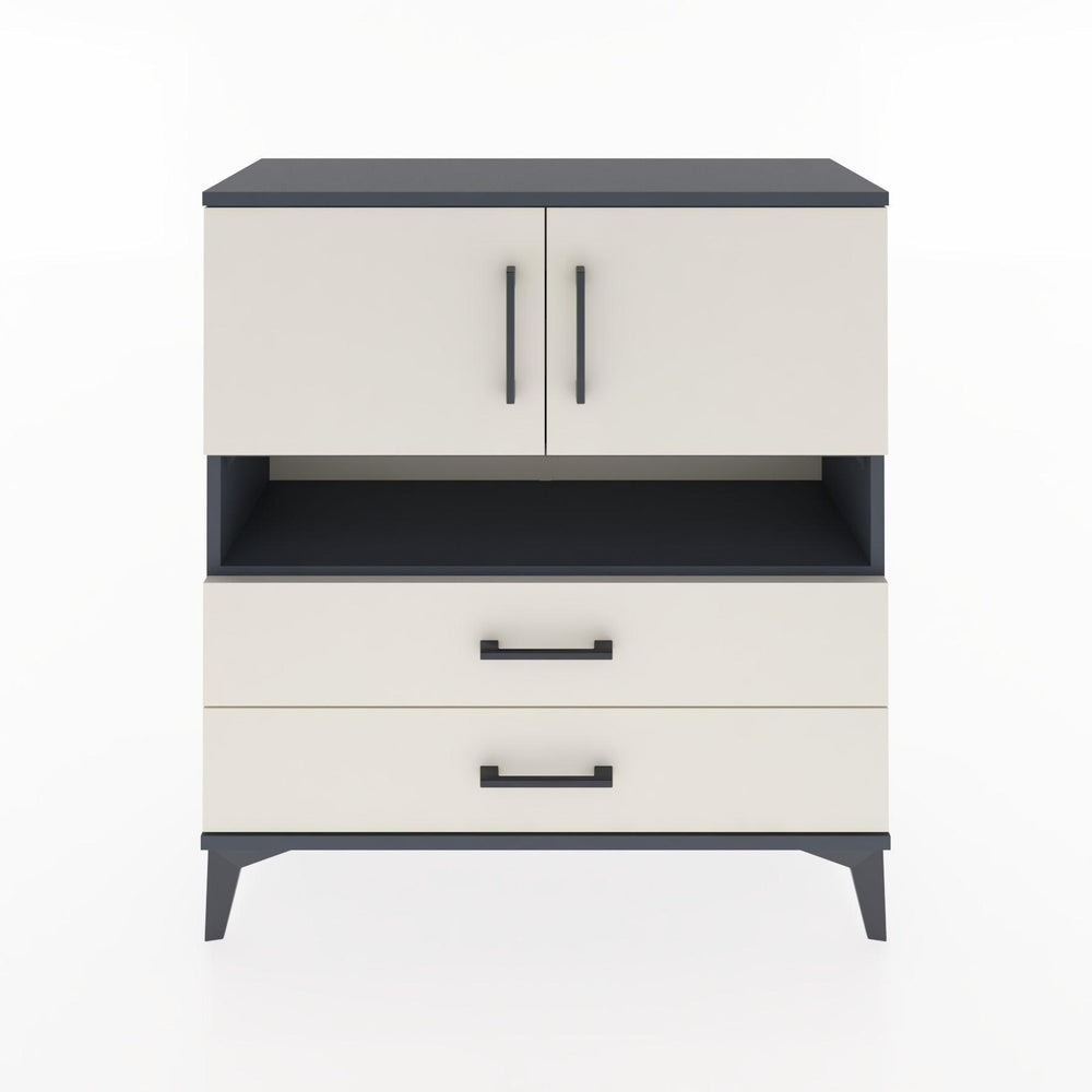 Woodntry Modüler Şifonyer Antrasit 88x30x84 cm Fonksiyonel F33-2