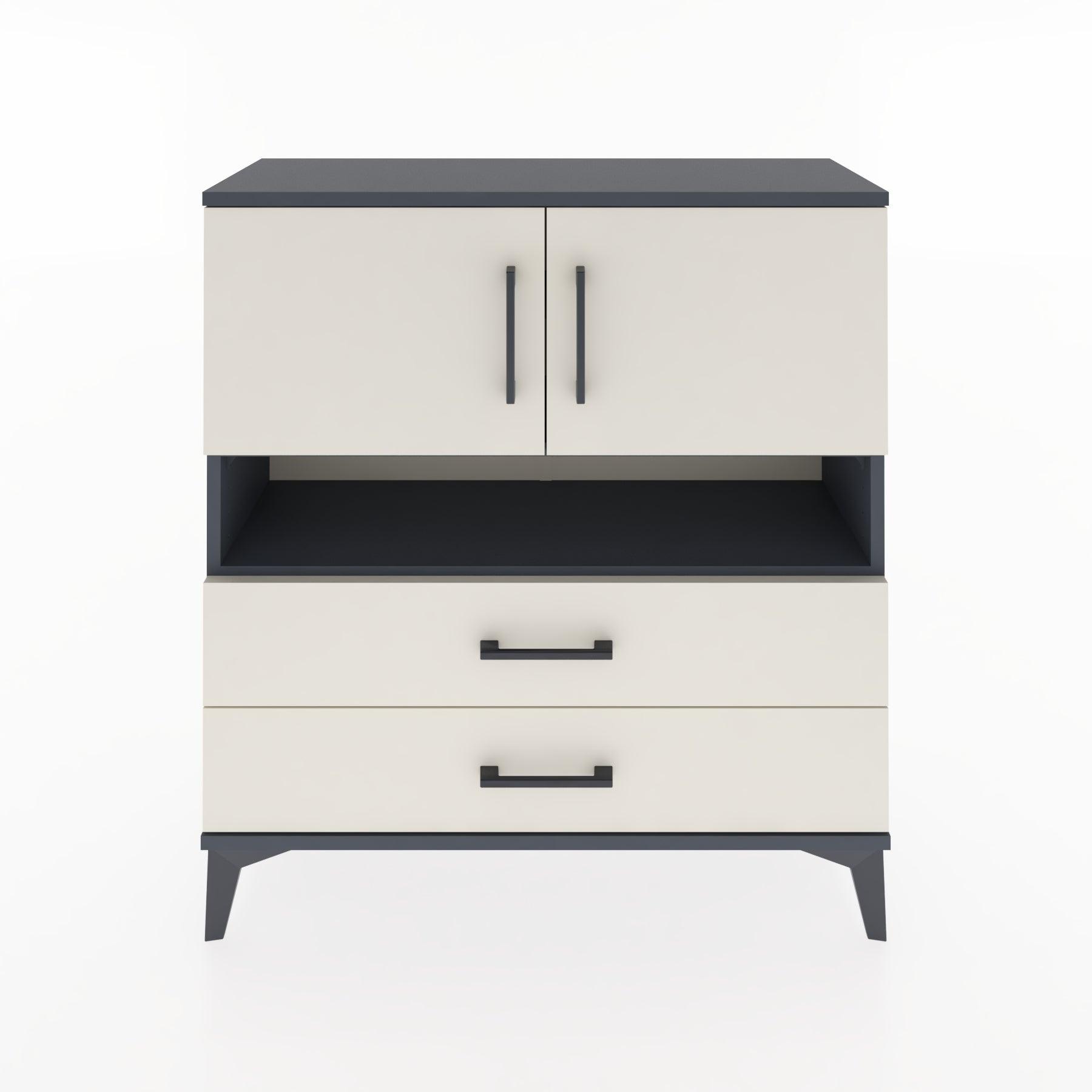 Woodntry Modular Dresser Anthracite 88x30x84 cm Functional F33-2